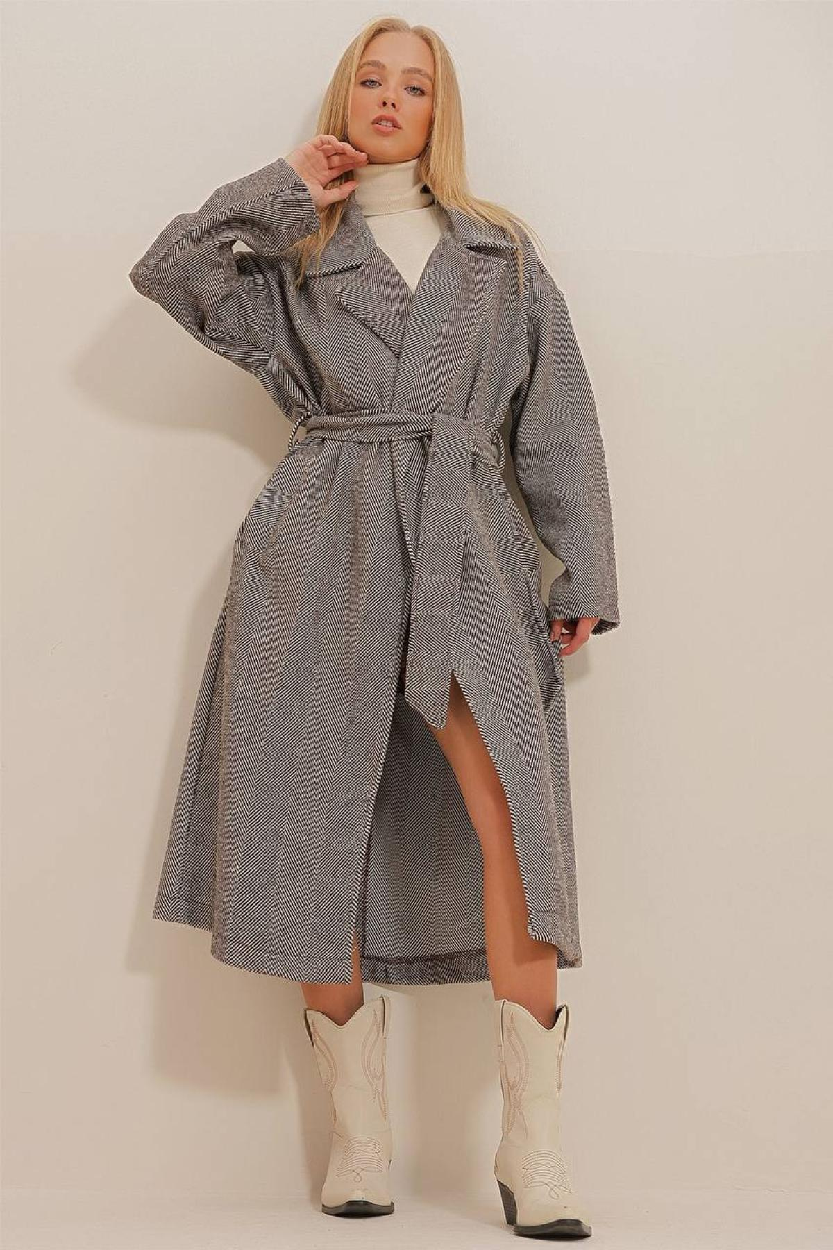 Women coat wholesale Gray color 699610