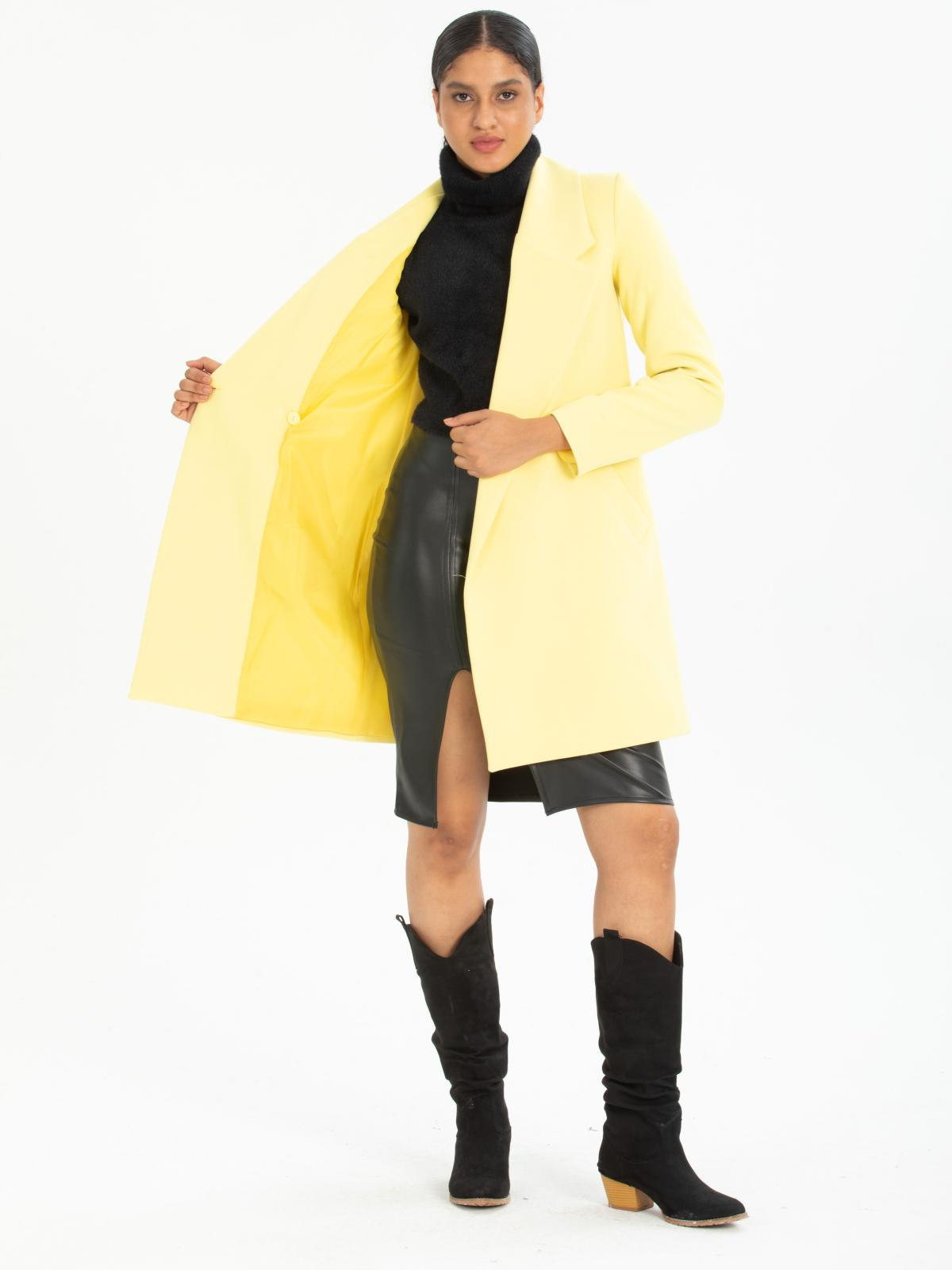 Women coat wholesale Light Yellow color 670464