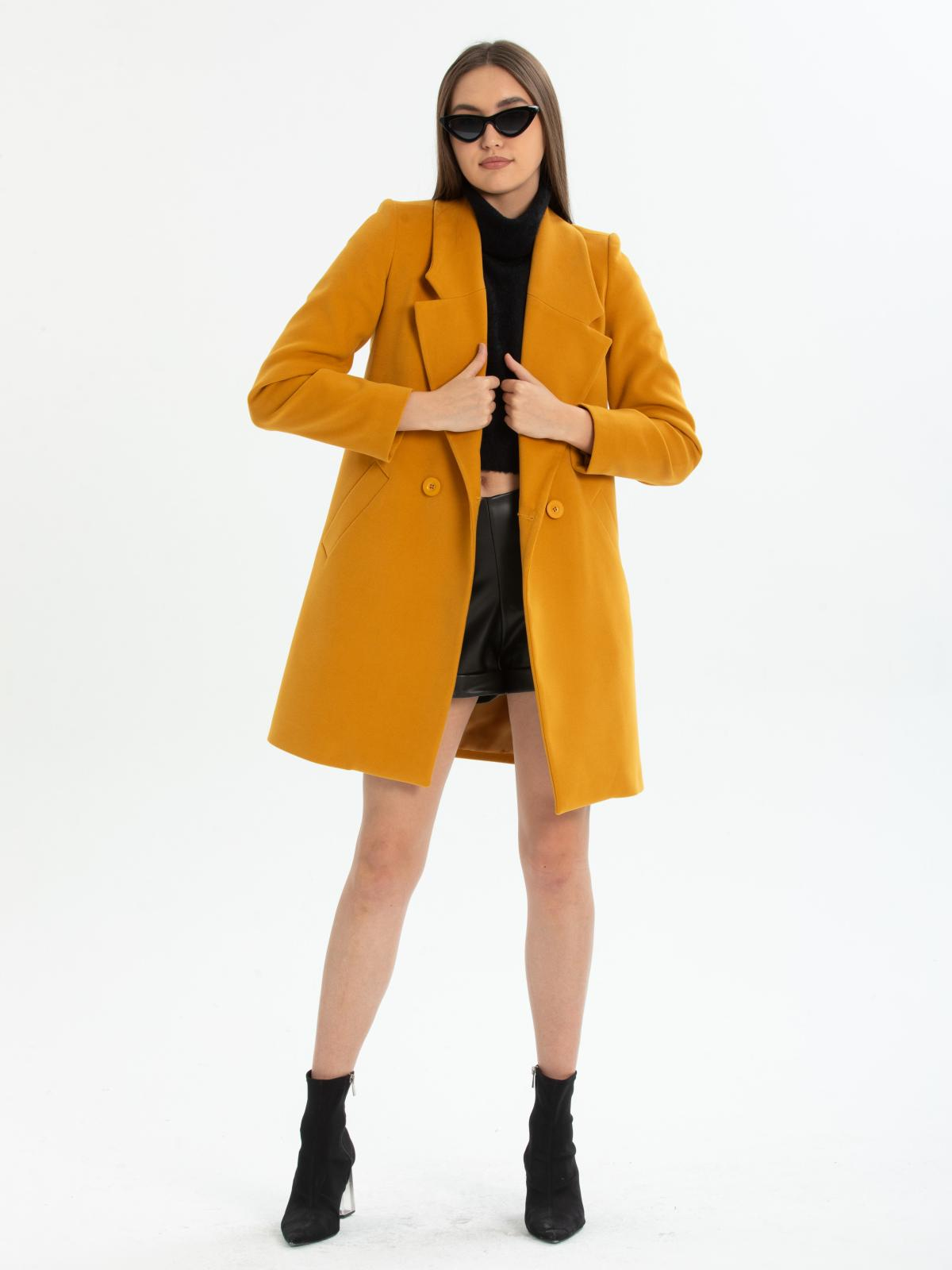 Women coat wholesale Mustard color 670461