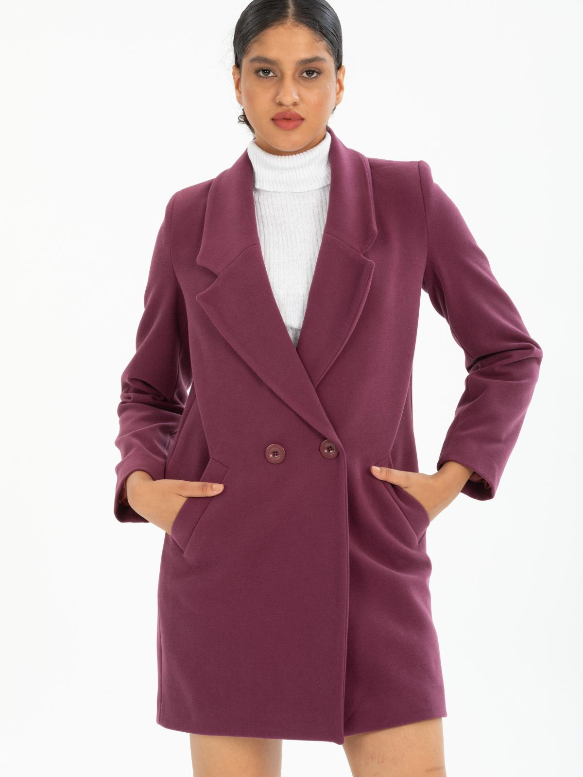 Women coat wholesale Plum color 670458