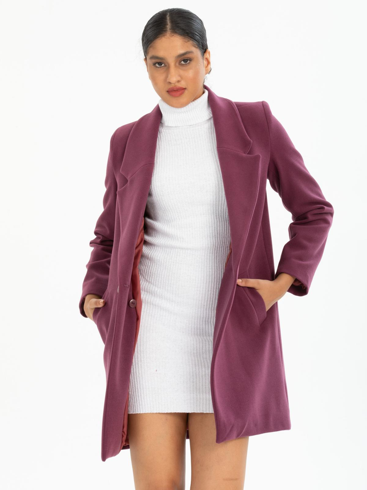 Women coat wholesale Plum color 670458