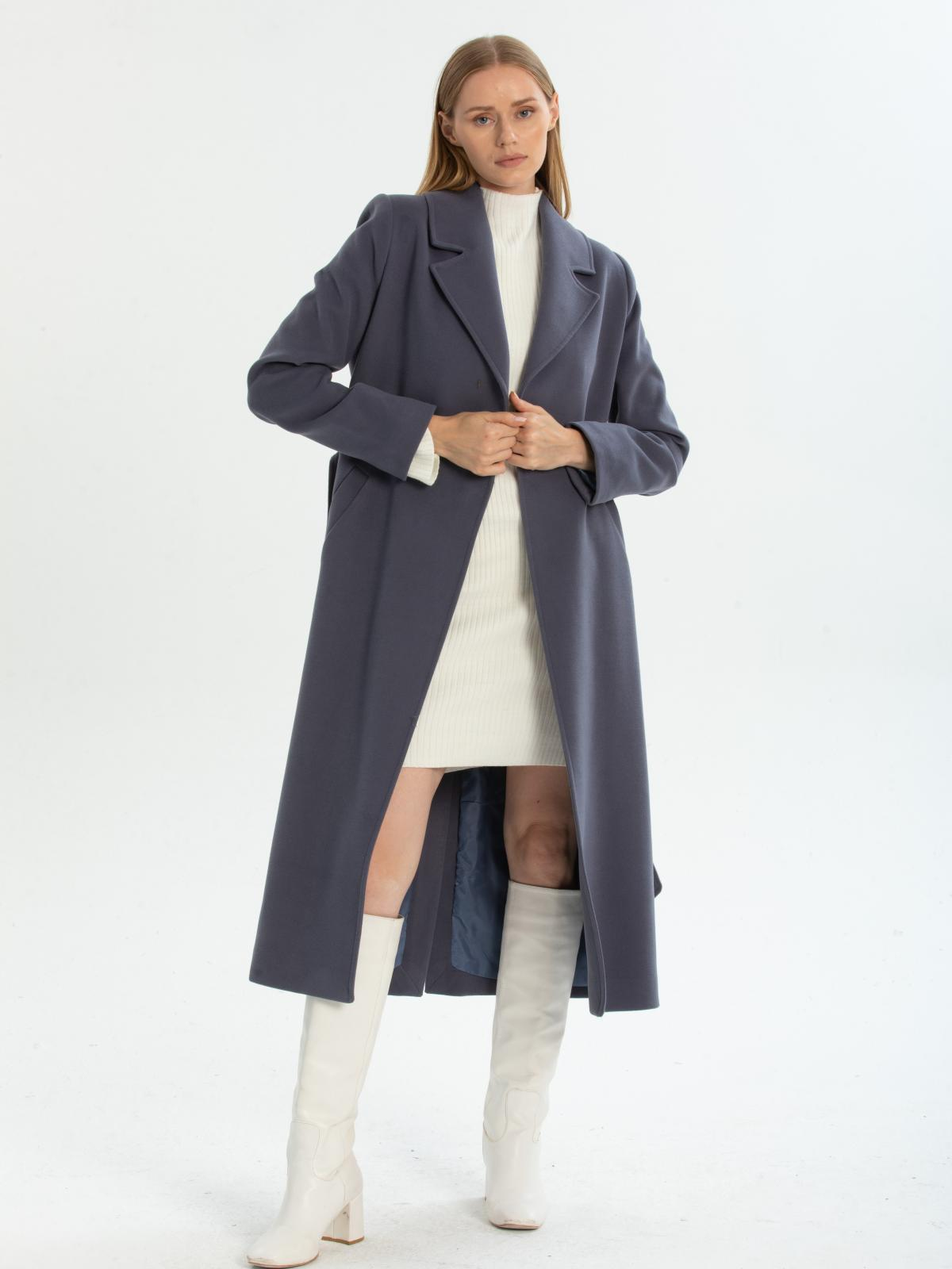 Women coat with belt wholesale Anthracite color 670408