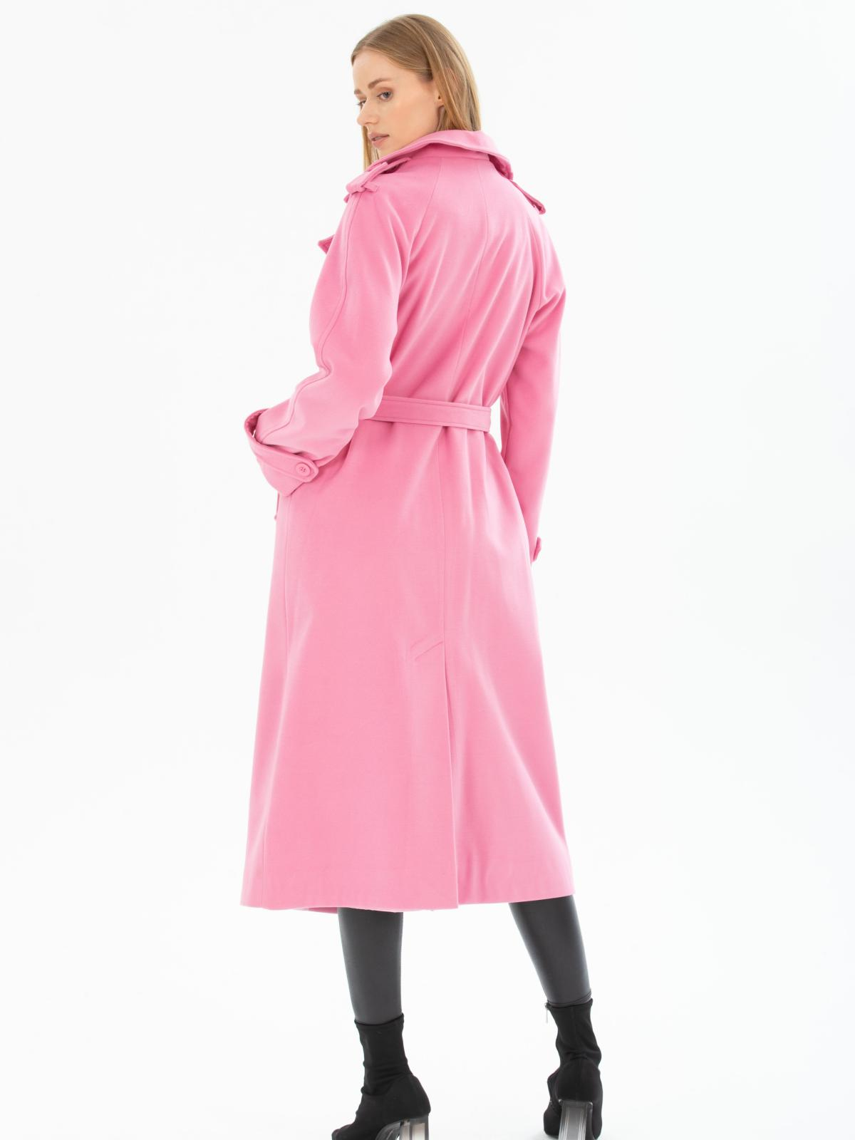 Women coat with belt wholesale Baby Pink color 669528