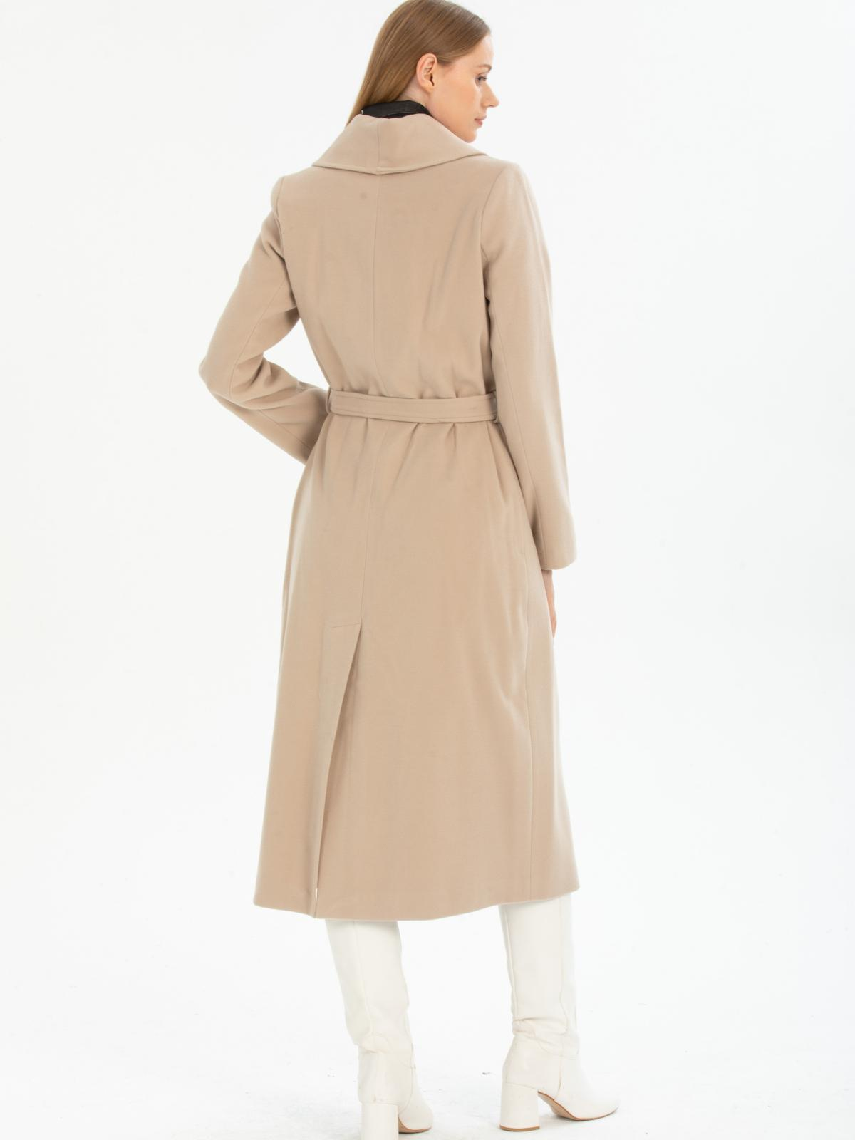 Women coat with belt wholesale Beige color 670405