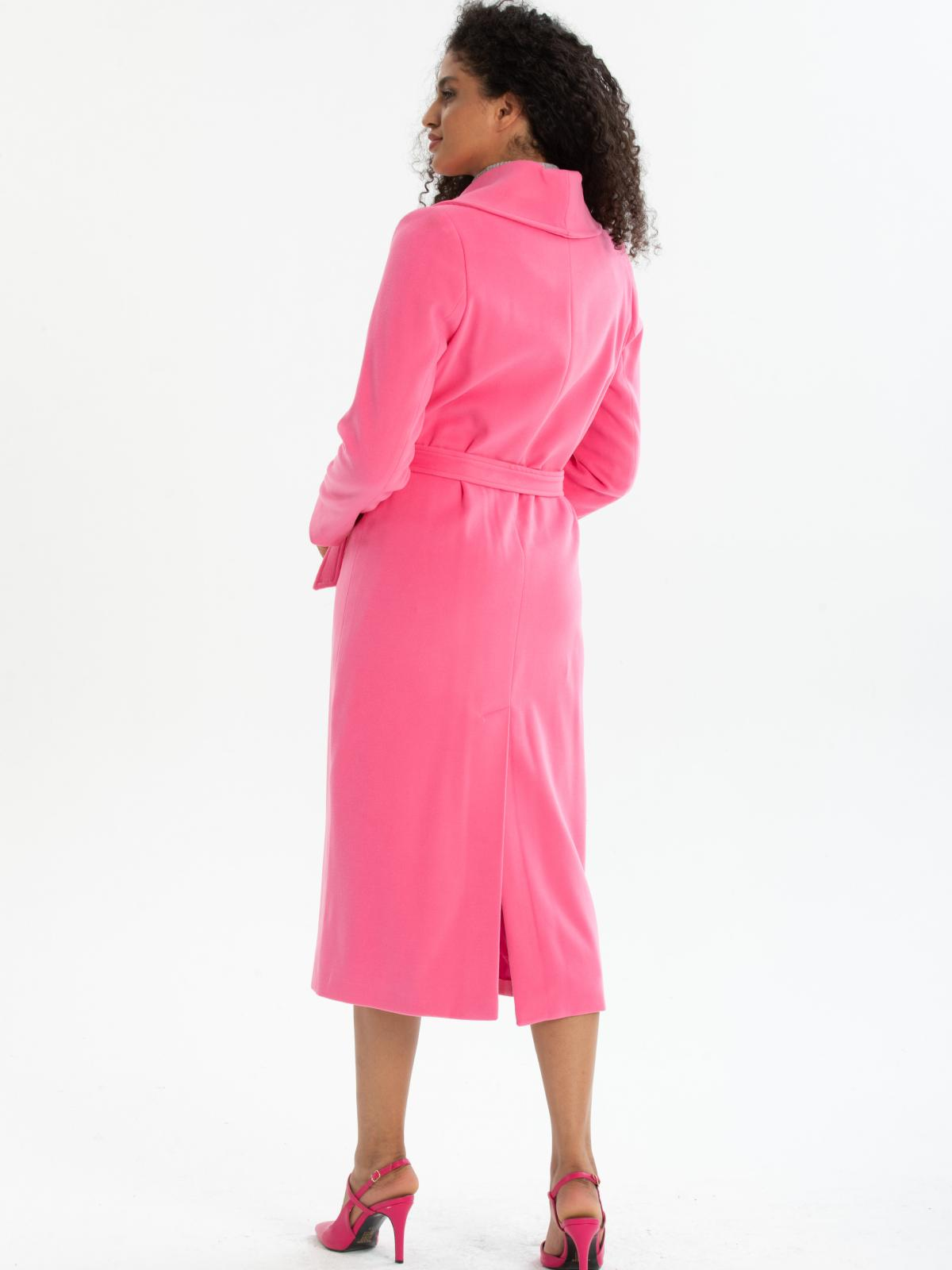 Women coat with belt wholesale French Pink color 670417