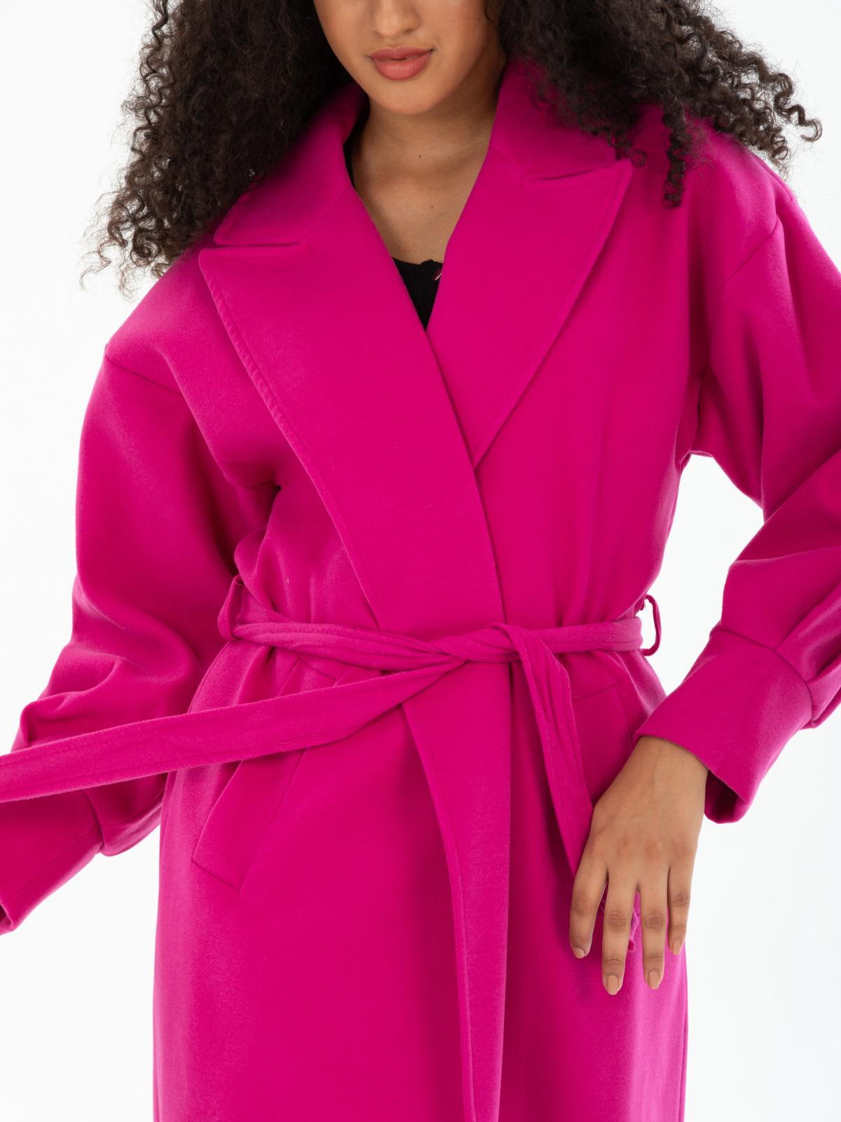 Women coat with belt wholesale Fucshia color 670479
