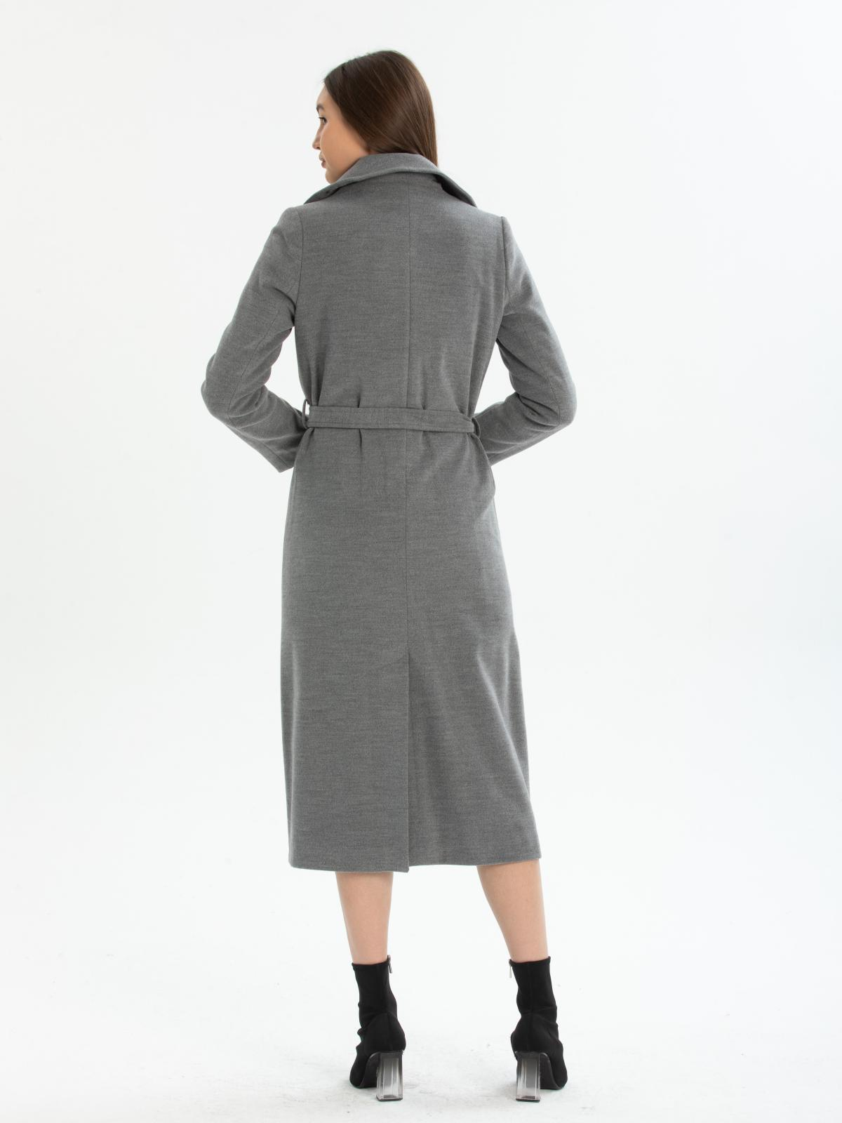 Women coat with belt wholesale Gray color 670488