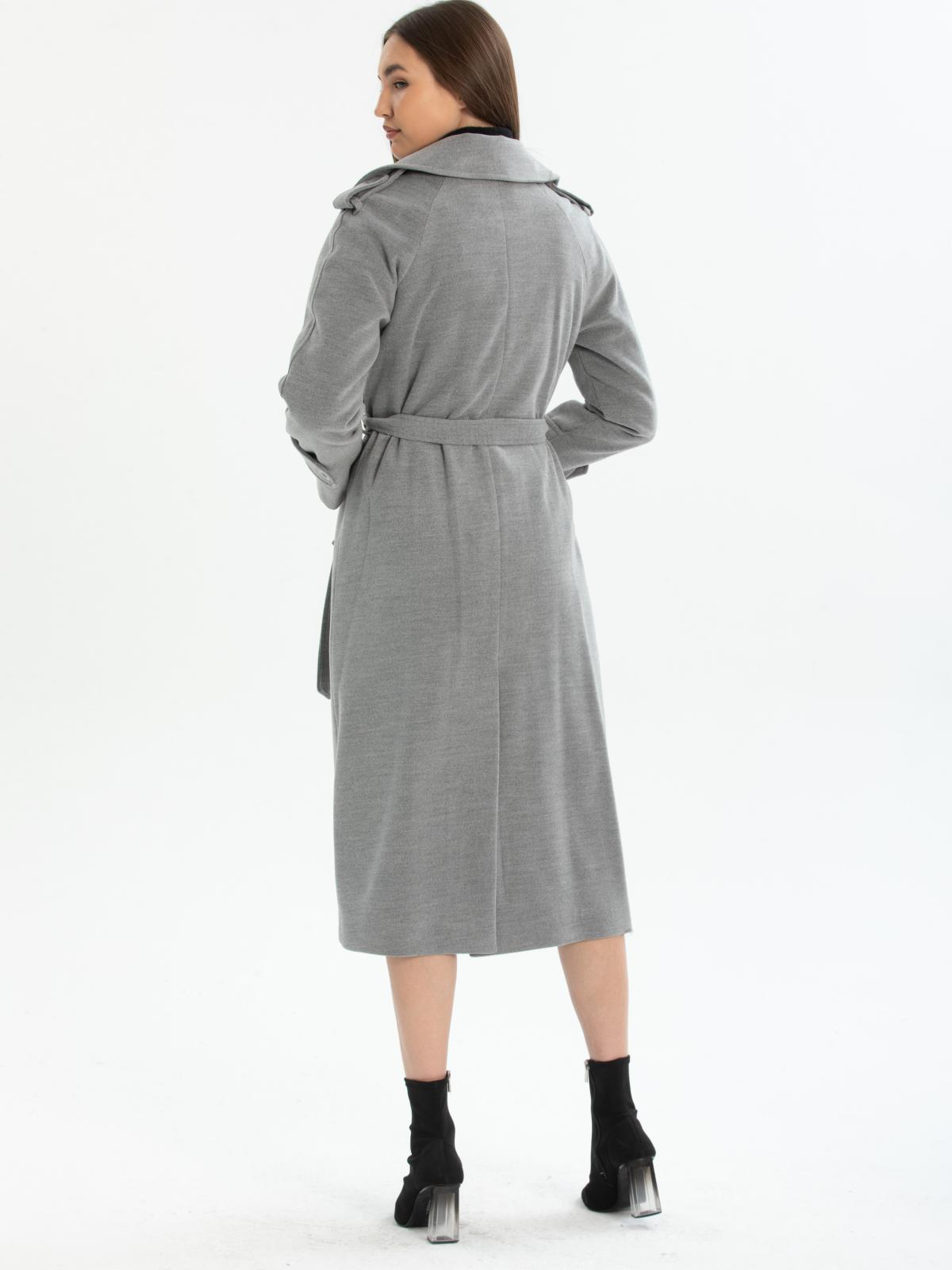 Women coat with belt wholesale Gray color 669529