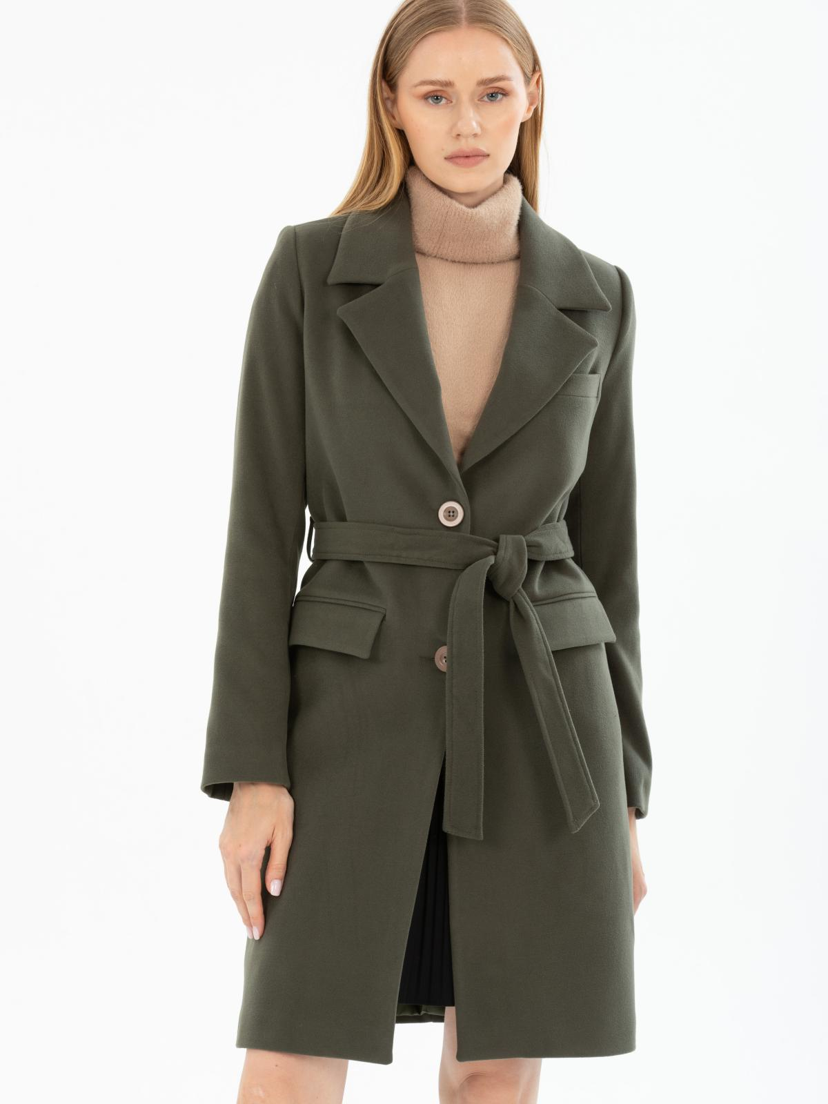Women coat with belt wholesale Khaki color 670508