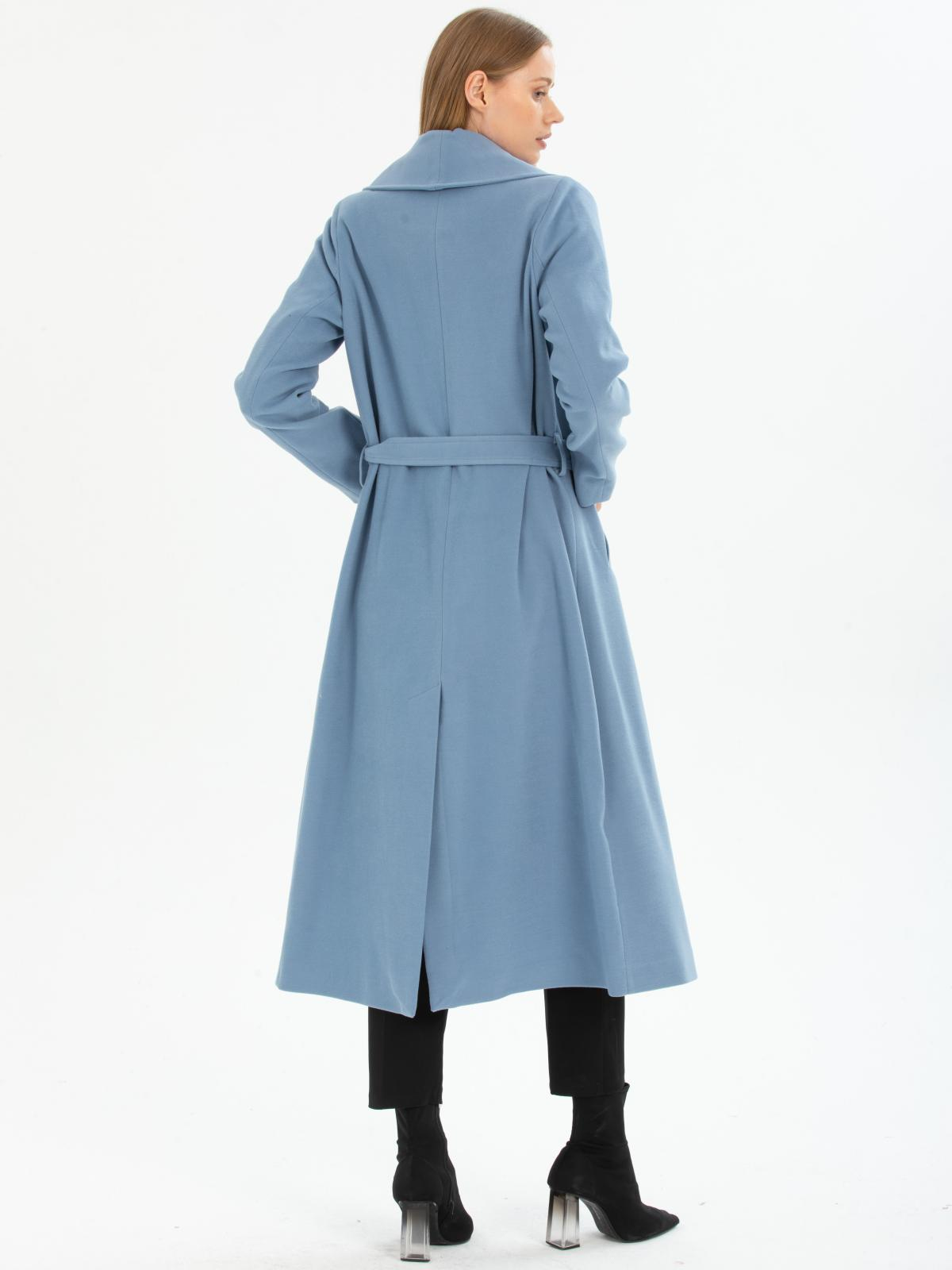 Women coat with belt wholesale Light İndigo Blue color 670410