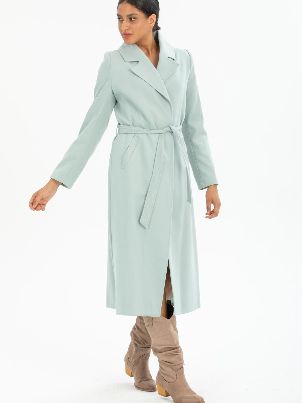 Women coat with belt wholesale Light Menthol color 670404