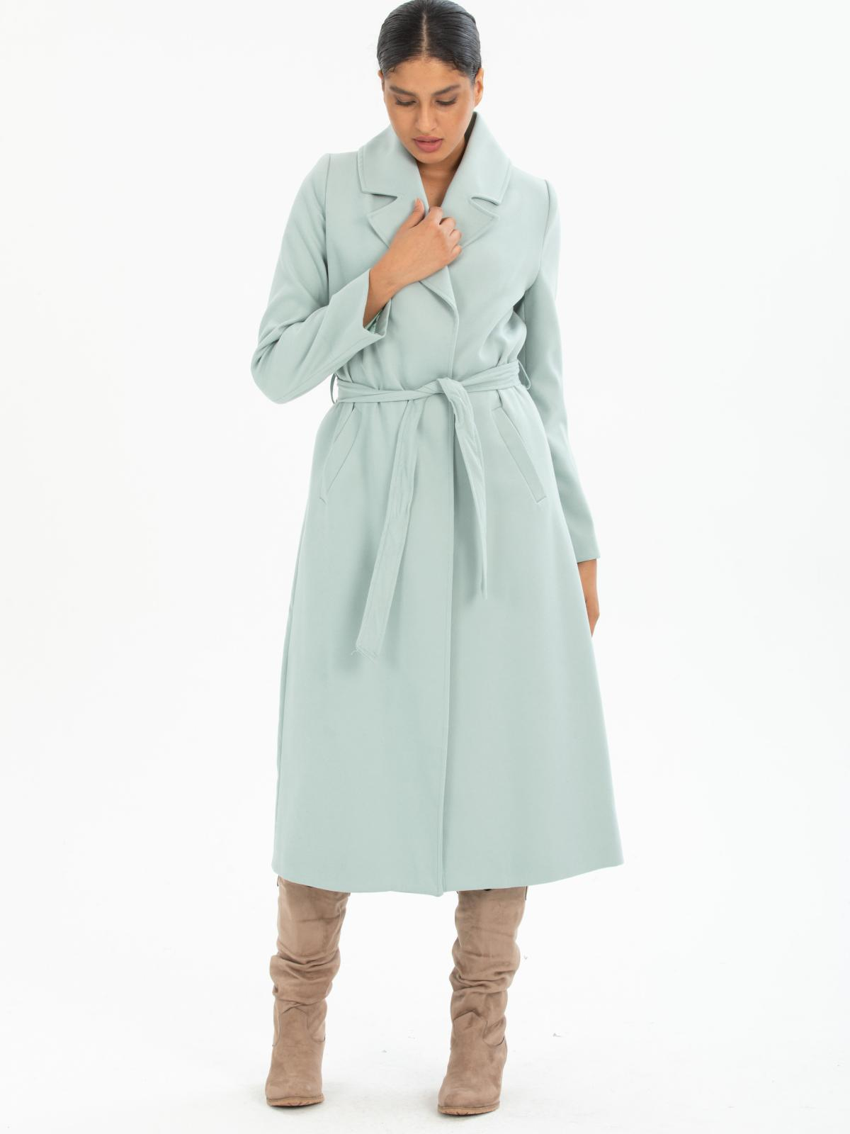 Women coat with belt wholesale Light Menthol color 670404