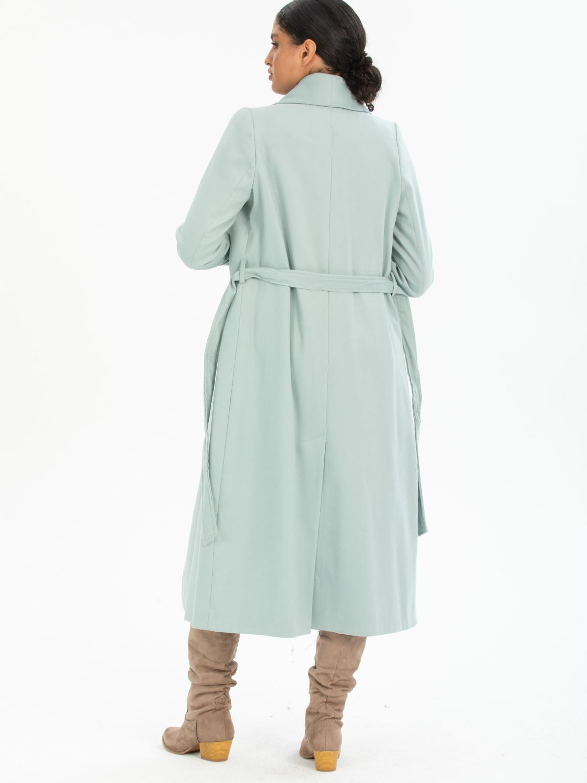 Women coat with belt wholesale Light Menthol color 670404