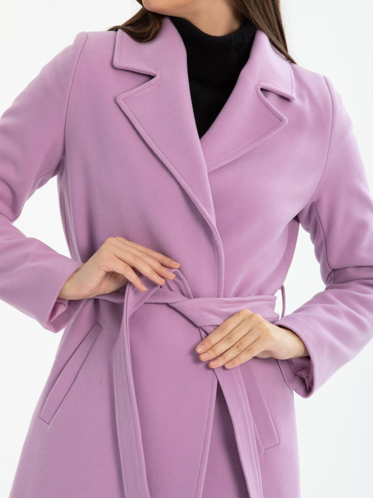 Women coat with belt wholesale Lilac color 670471
