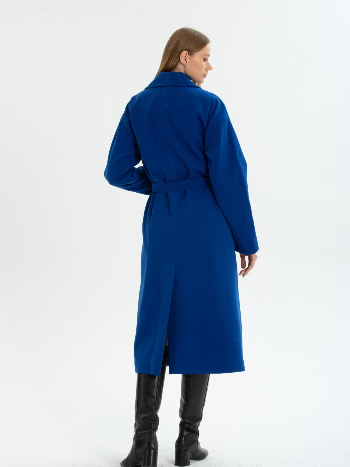 Women coat with belt wholesale Parliament Blue color 670416