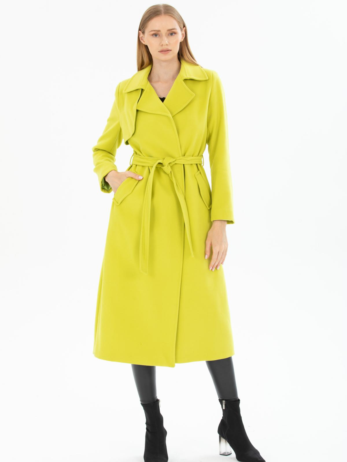 Women coat with belt wholesale Pistachio color 670483