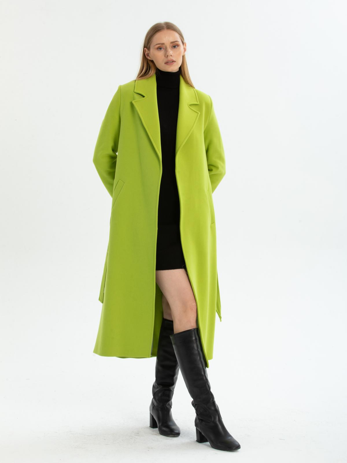 Women coat with belt wholesale Pistachio color 670406
