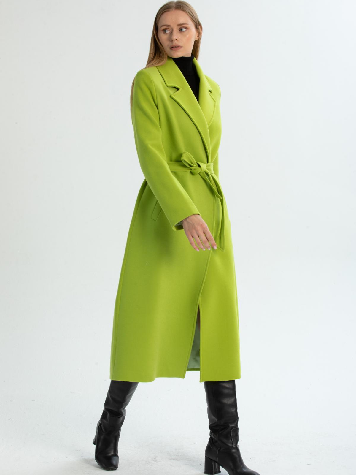 Women coat with belt wholesale Pistachio color 670406