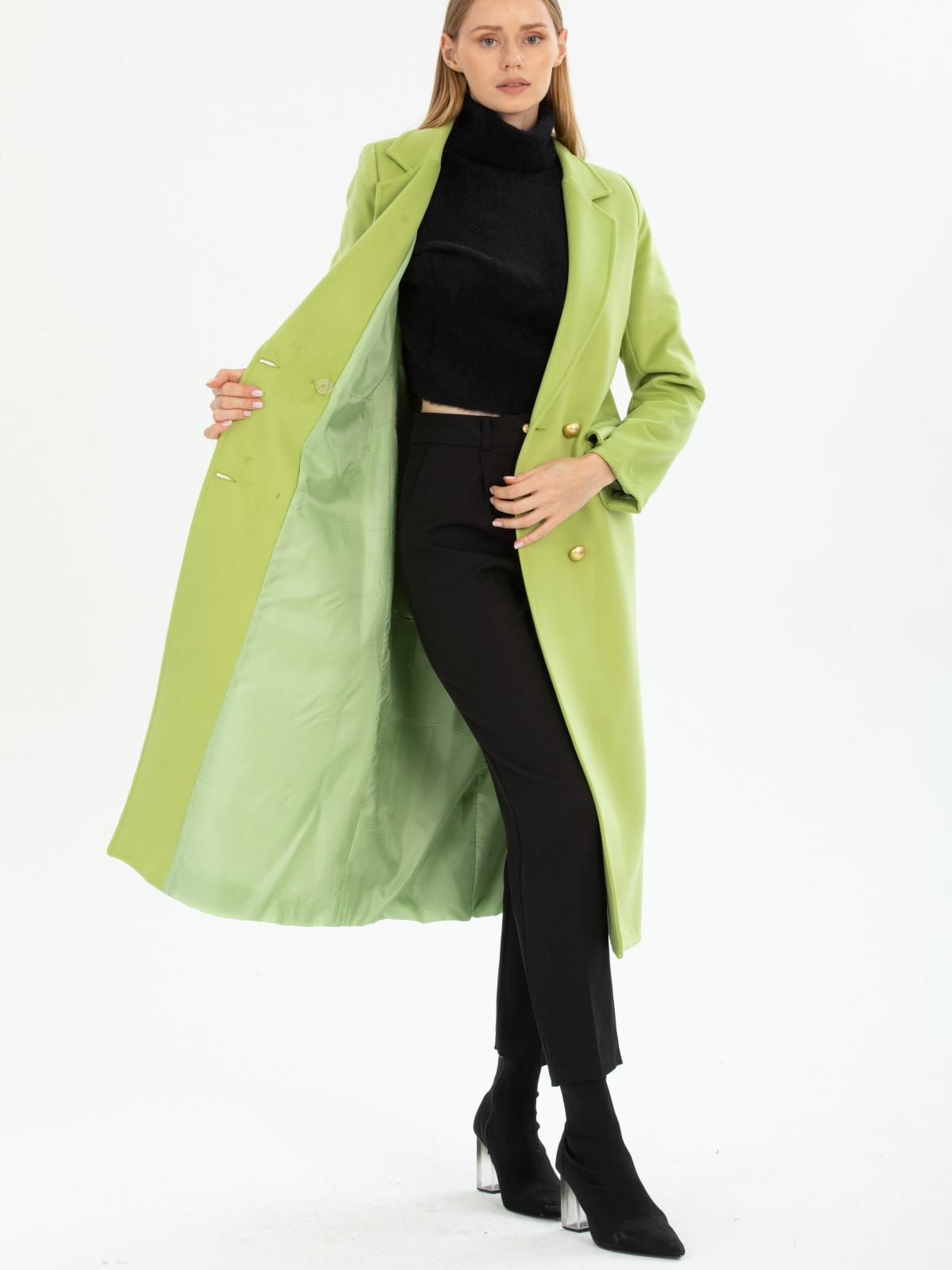 Women coat with belt wholesale Pistachio color 670498