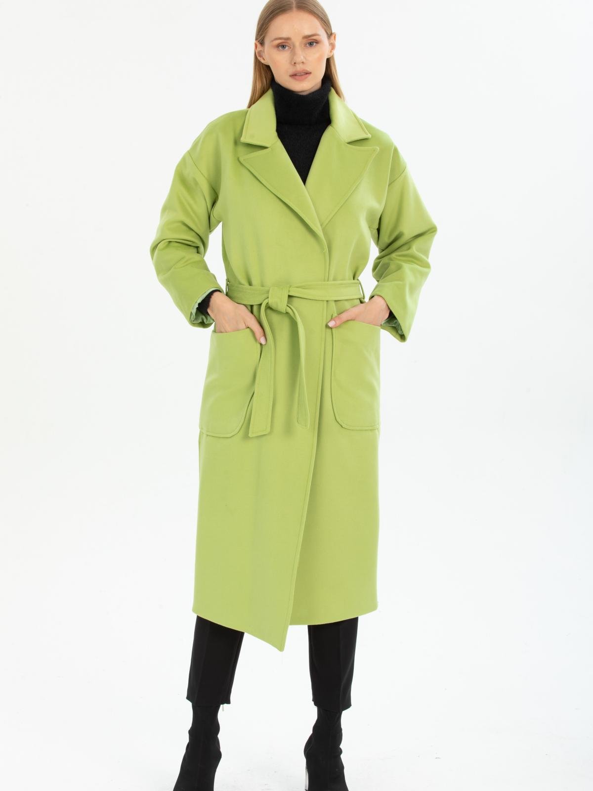Women coat with belt wholesale Pistachio color 670498