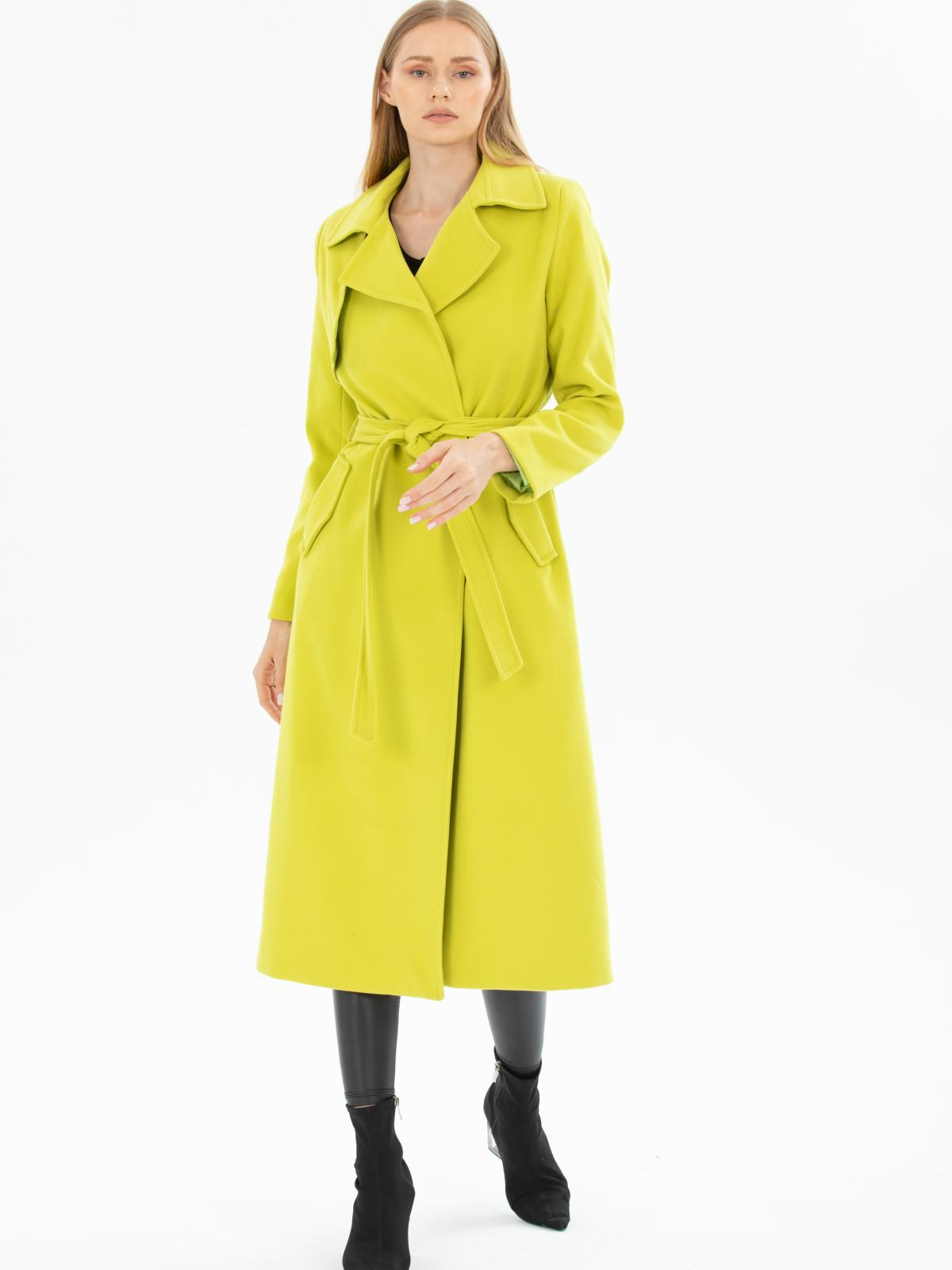 Women coat with belt wholesale Pistachio color 670483