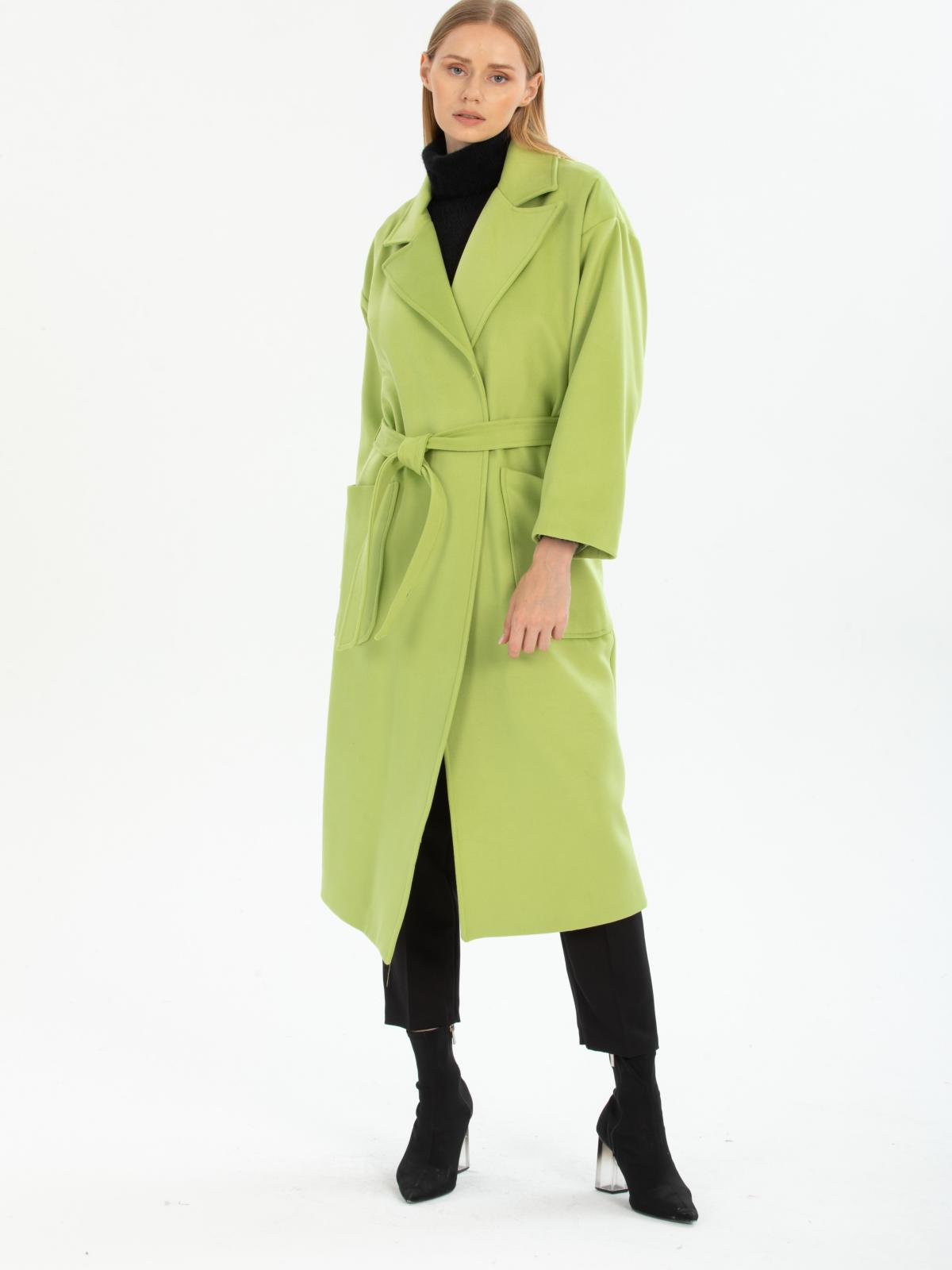 Women coat with belt wholesale Pistachio color 670498