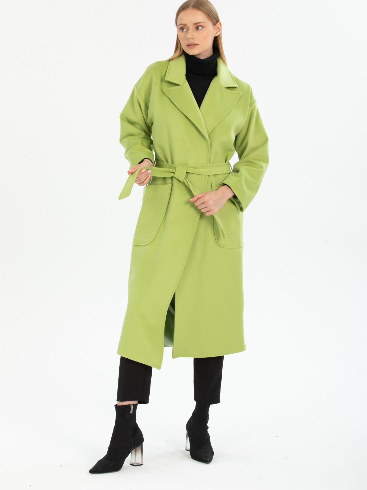 Women coat with belt wholesale Pistachio color 670498