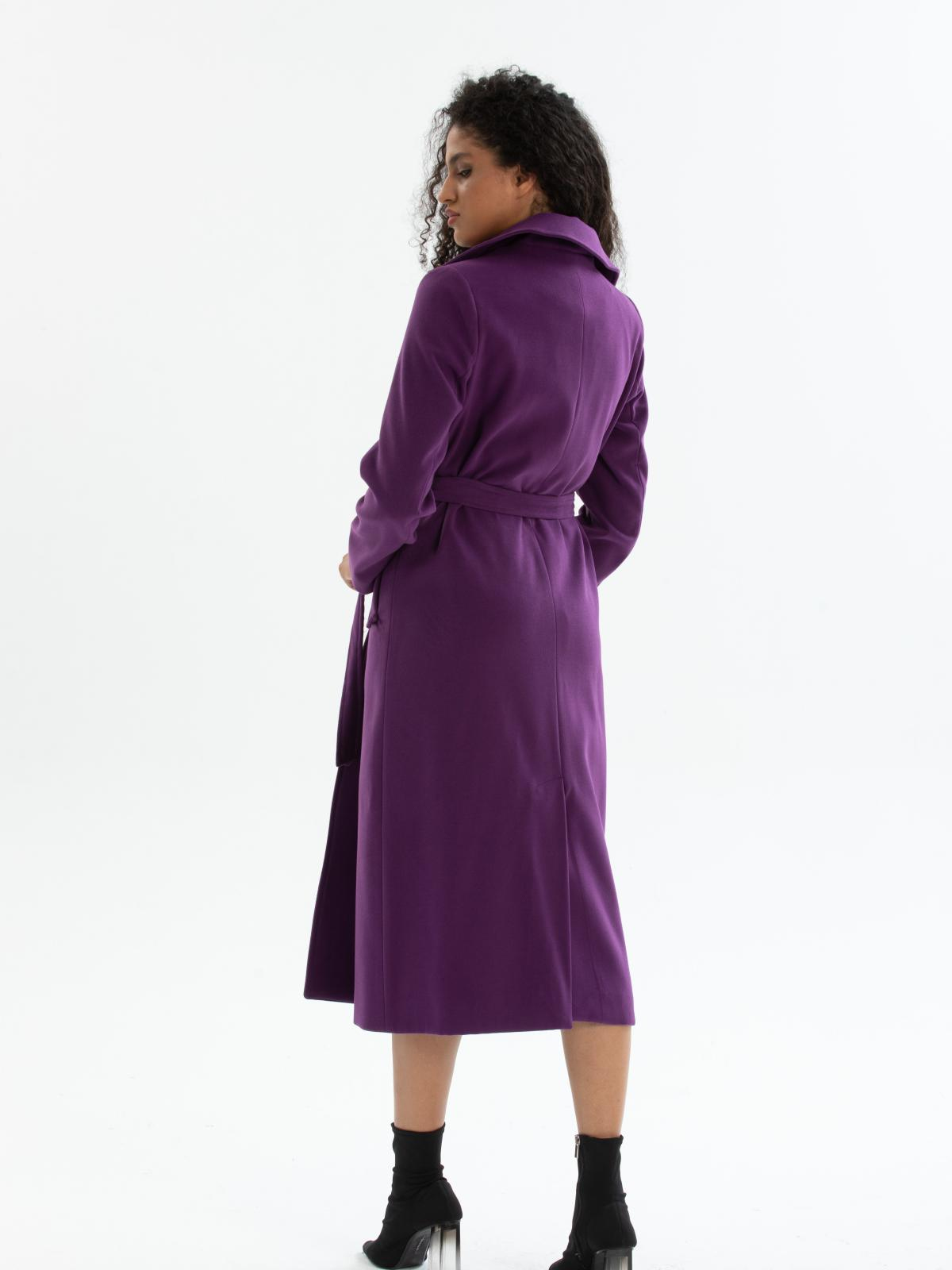 Women coat with belt wholesale Purple color 670484