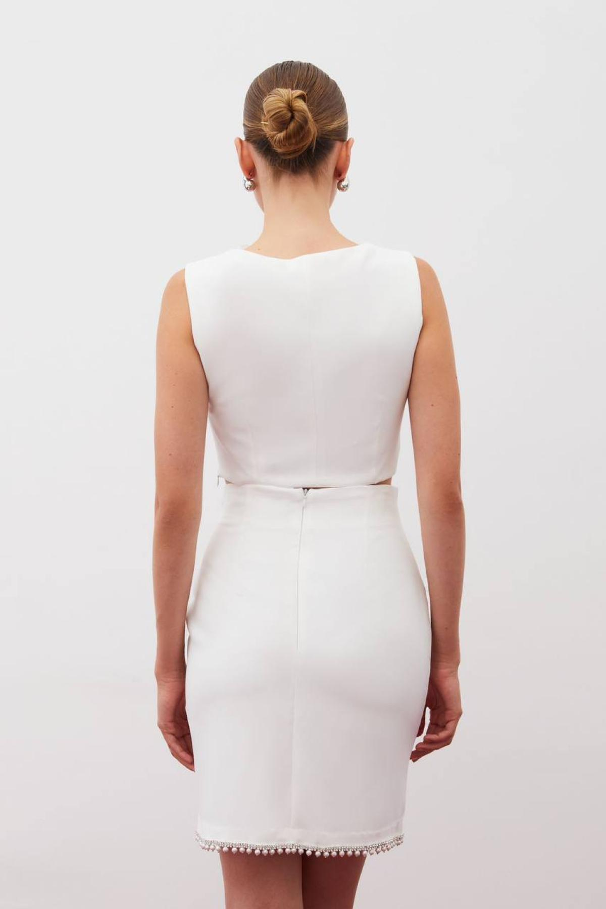 Women crop wholesale White color 703448