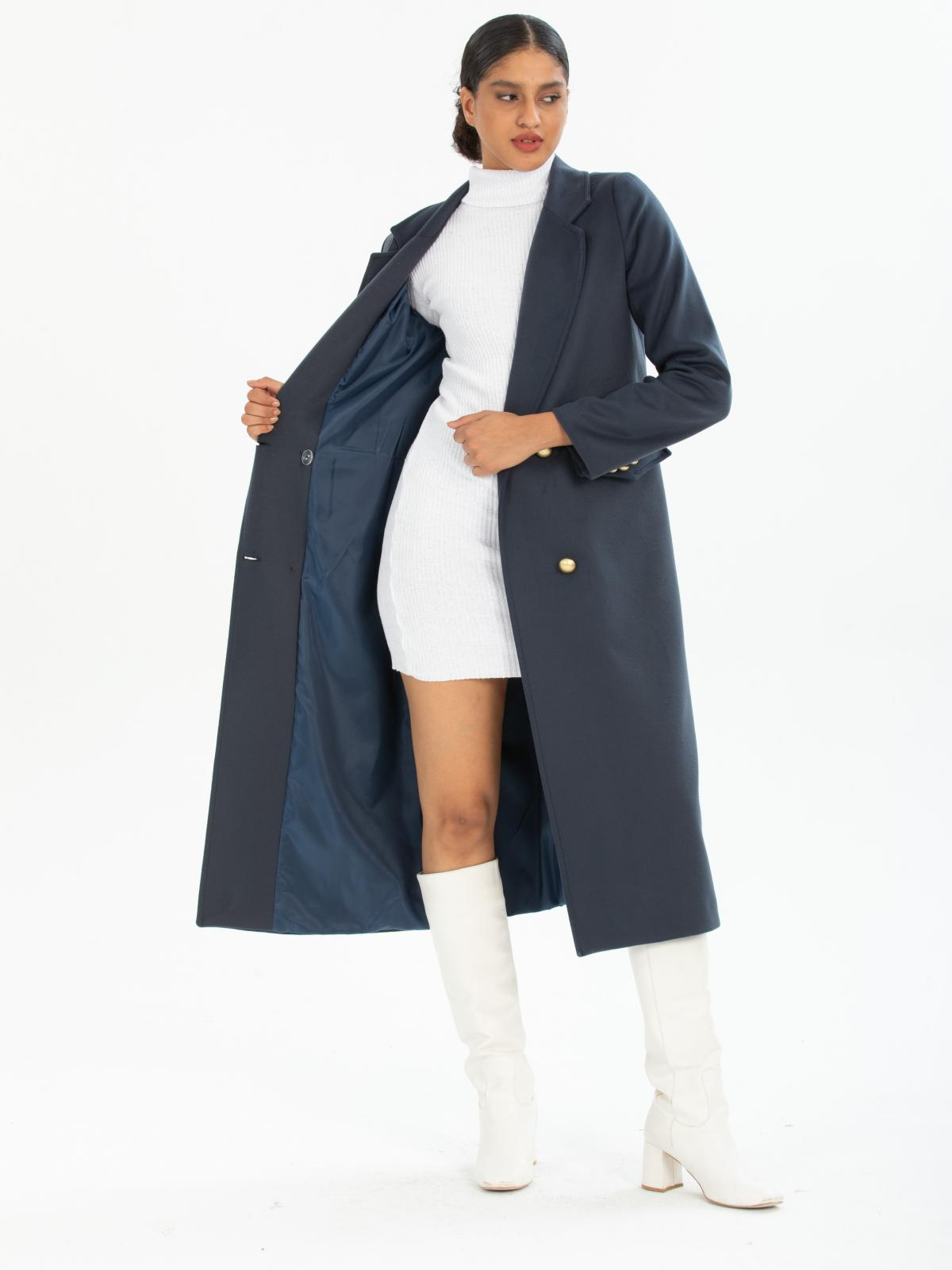 Women four-button coat wholesale Anthracite color 670450