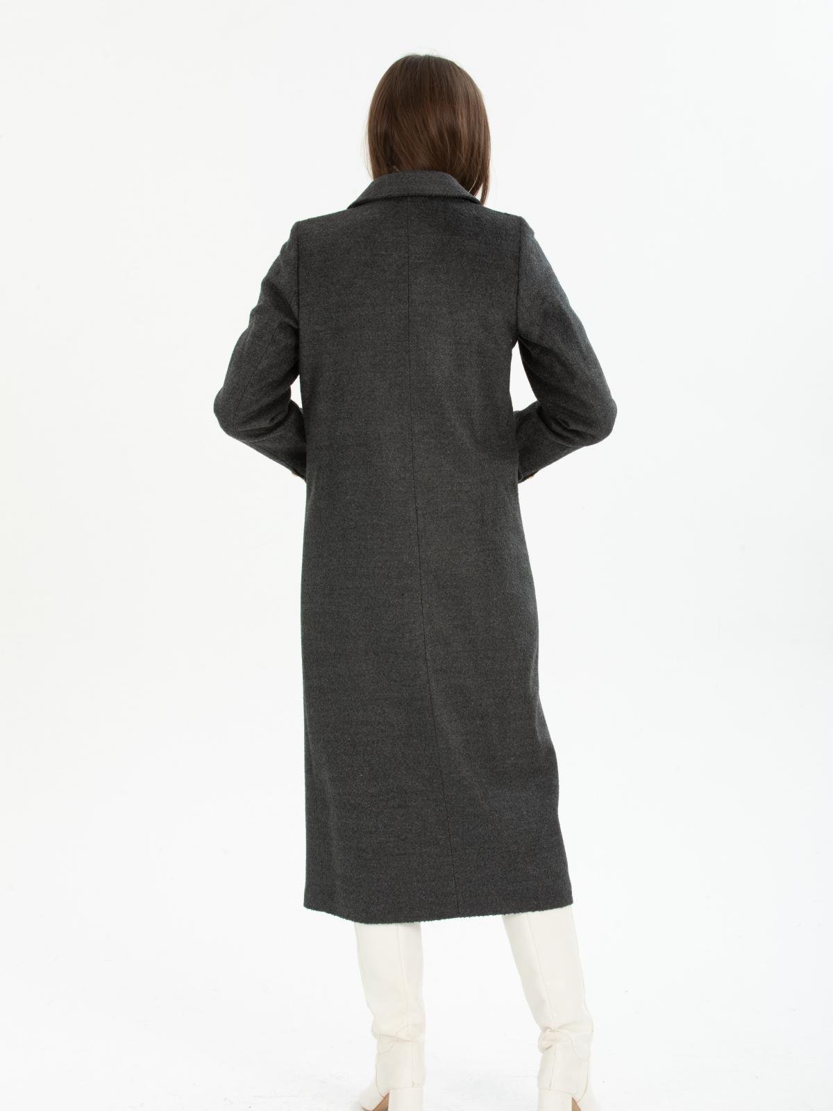 Women four-button coat wholesale Dark Gray color 670451