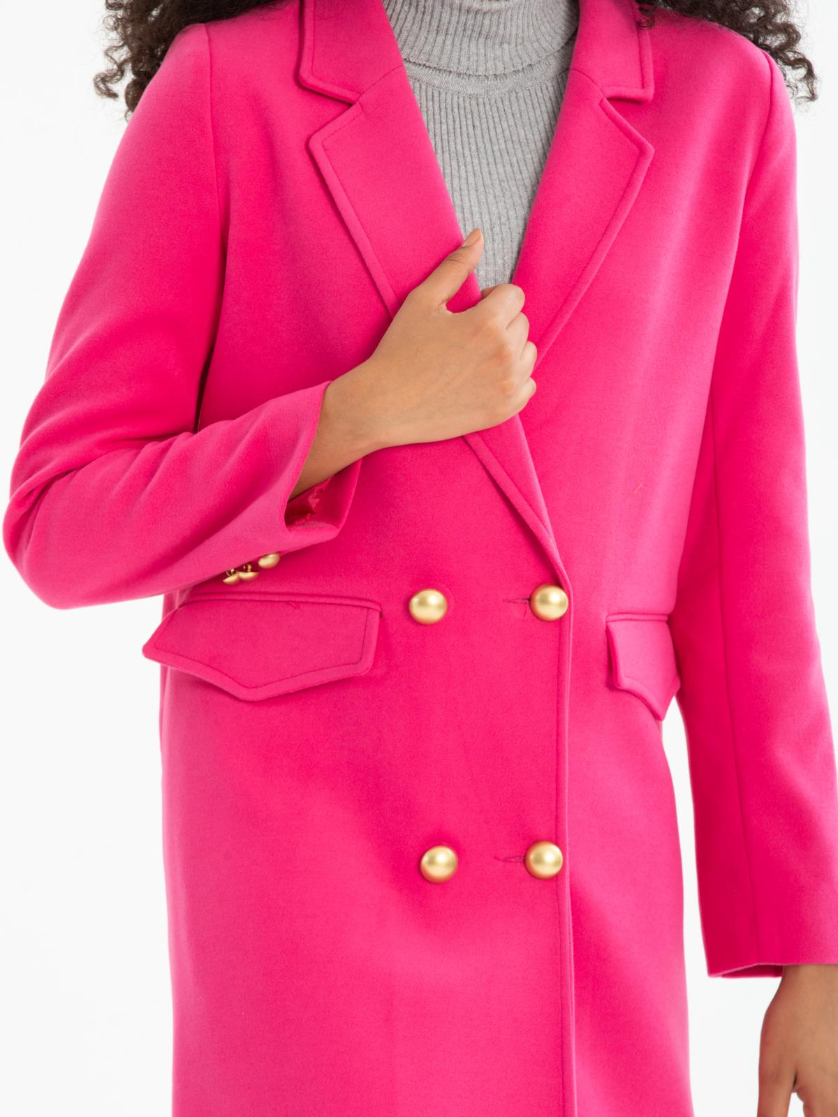 Women four-button coat wholesale Fushia color 670454