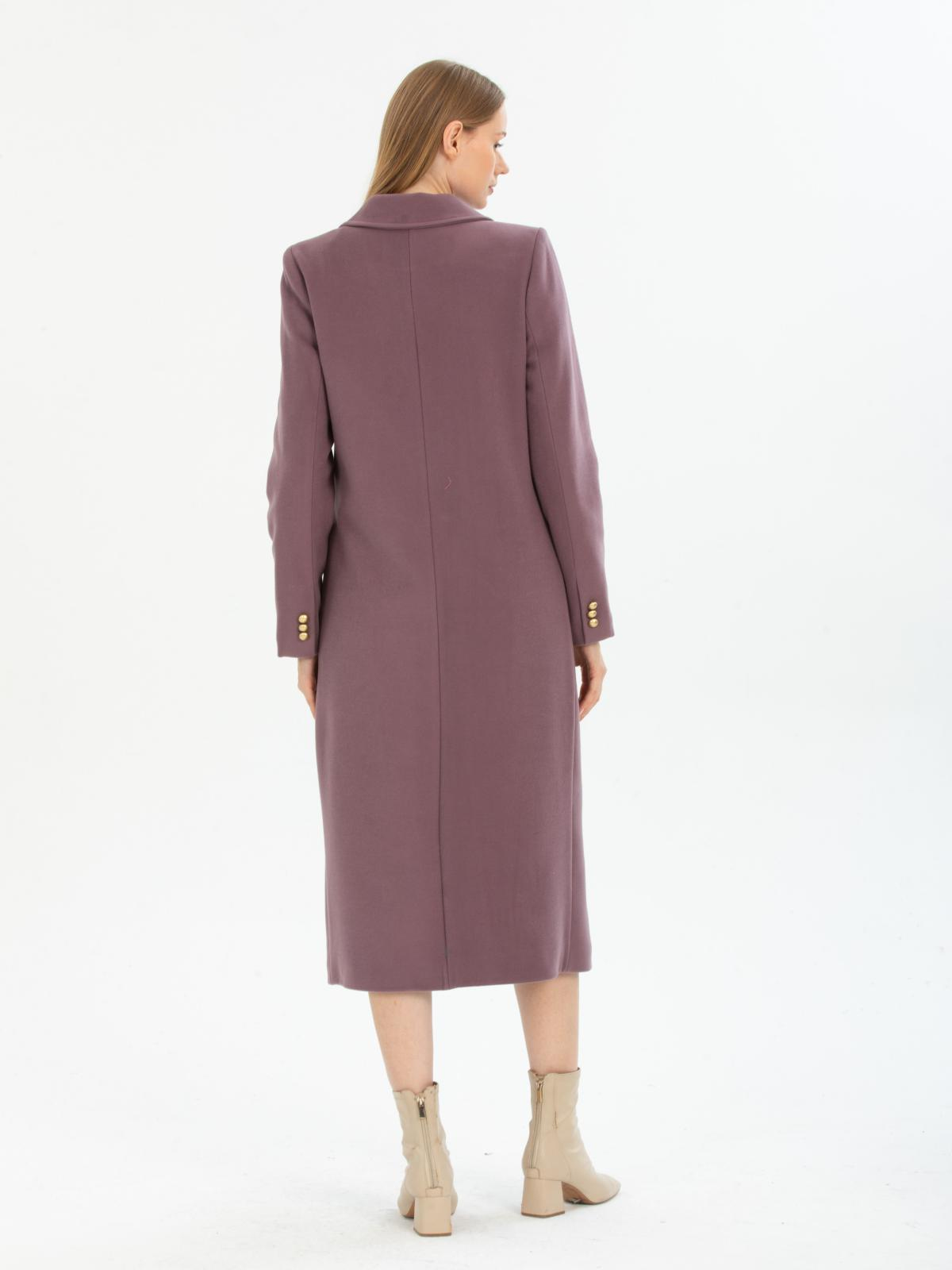 Women four-button coat wholesale Light Plum color 670448