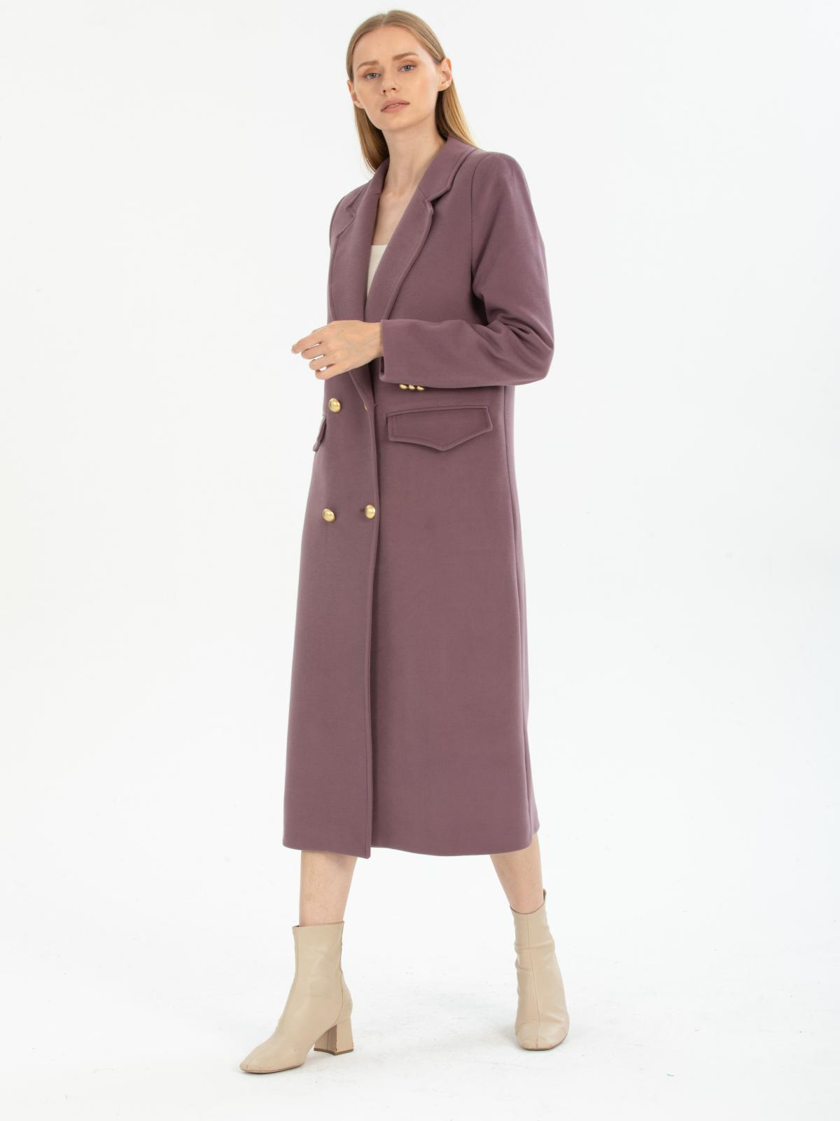 Women four-button coat wholesale Light Plum color 670448