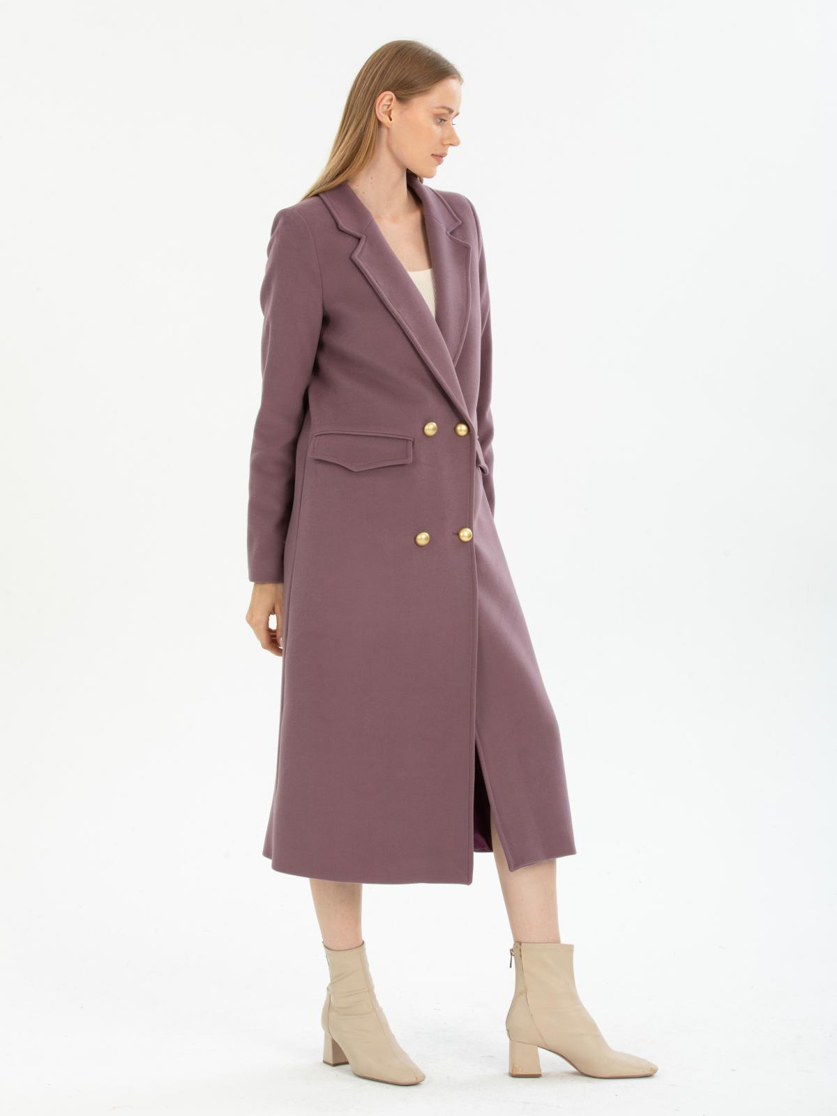 Women four-button coat wholesale Light Plum color 670448