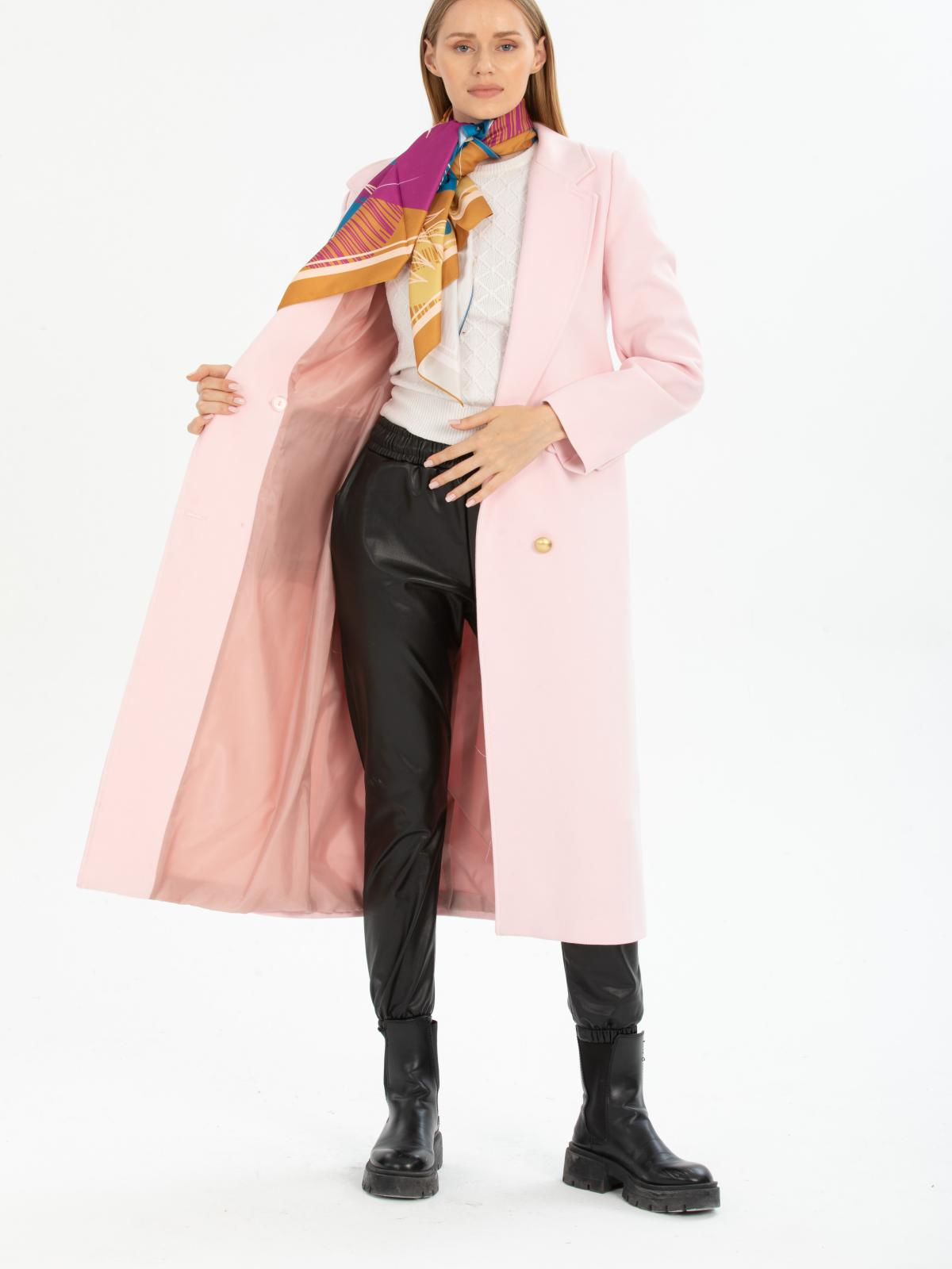 Women four-button coat wholesale Powder color 670445