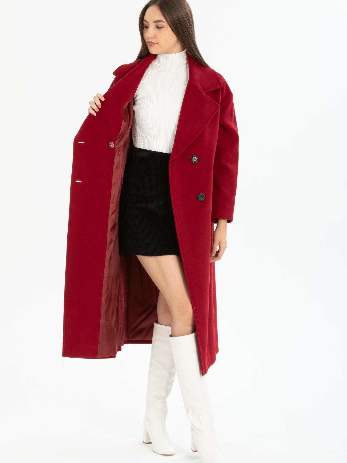 Women four-buttons coat wholesale Burgundy color 669534