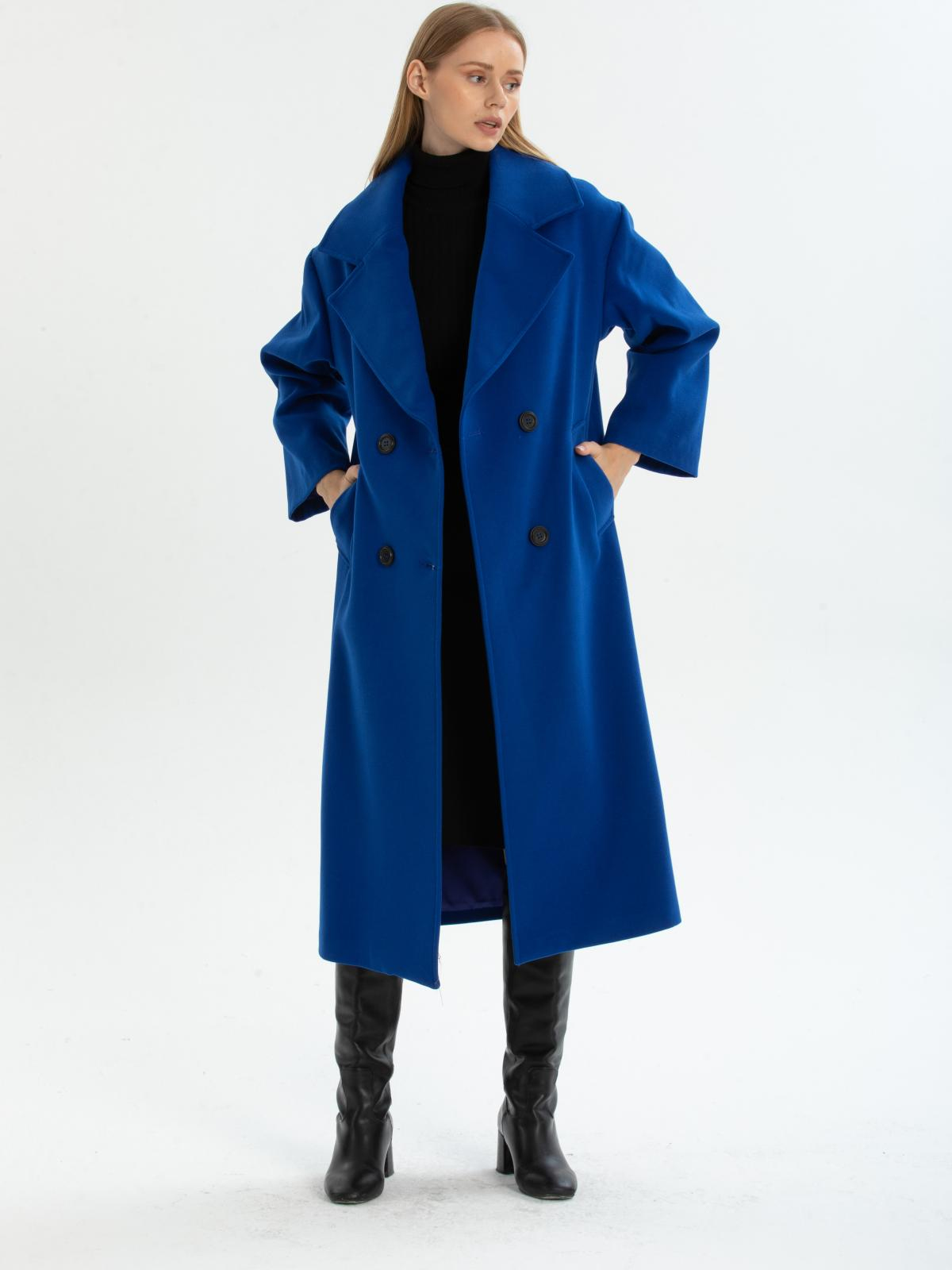 Women four-buttons coat wholesale Cobalt Blue color 669539