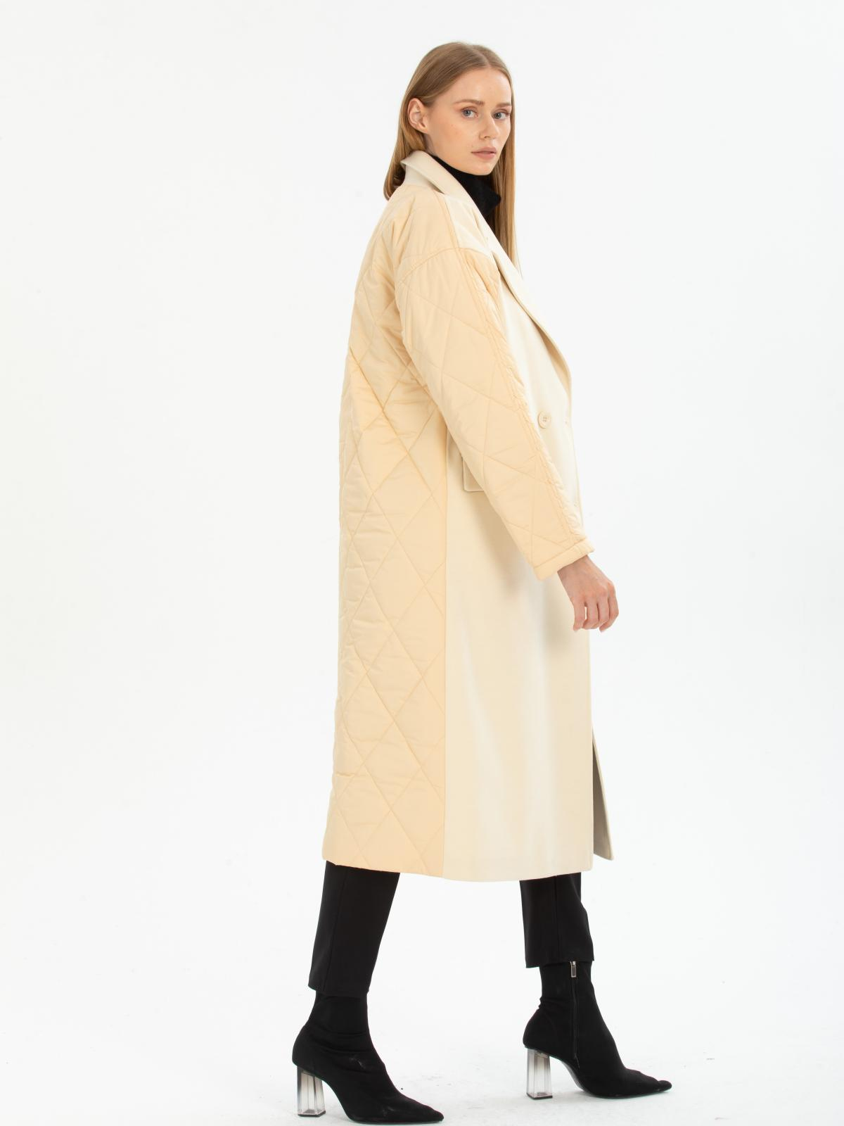 Women four-buttons coat wholesale Cream color 670509