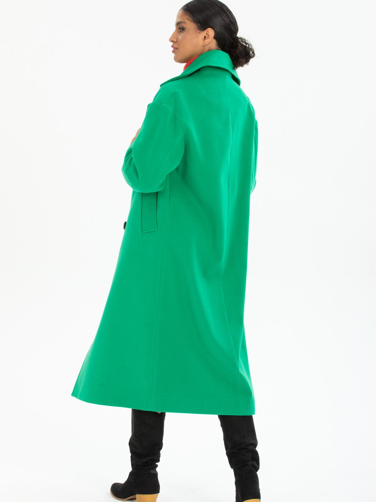 Women four-buttons coat wholesale Green color 669535