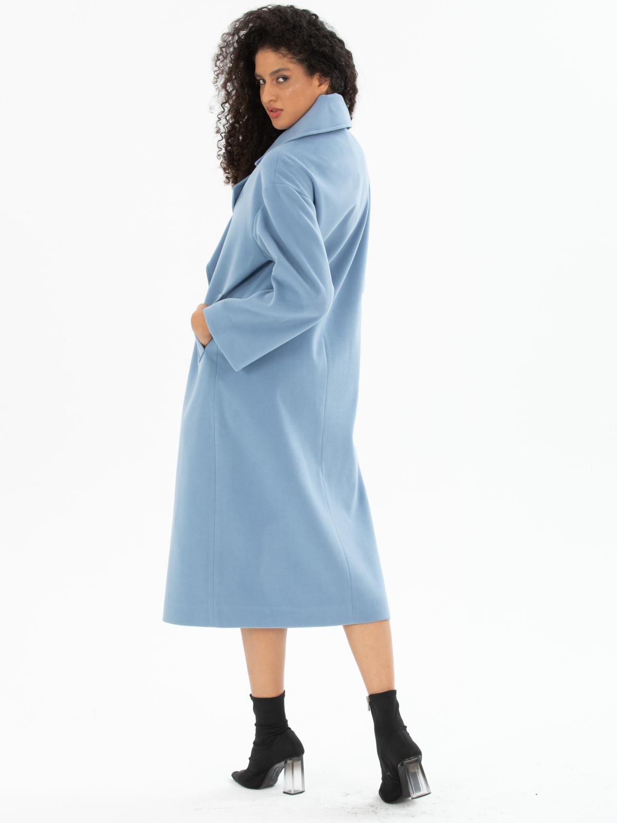 Women four-buttons coat wholesale Light Blue color 669536