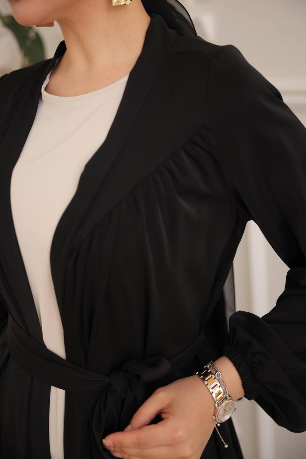 Women hijab maxi dress wholesale Black color 695813