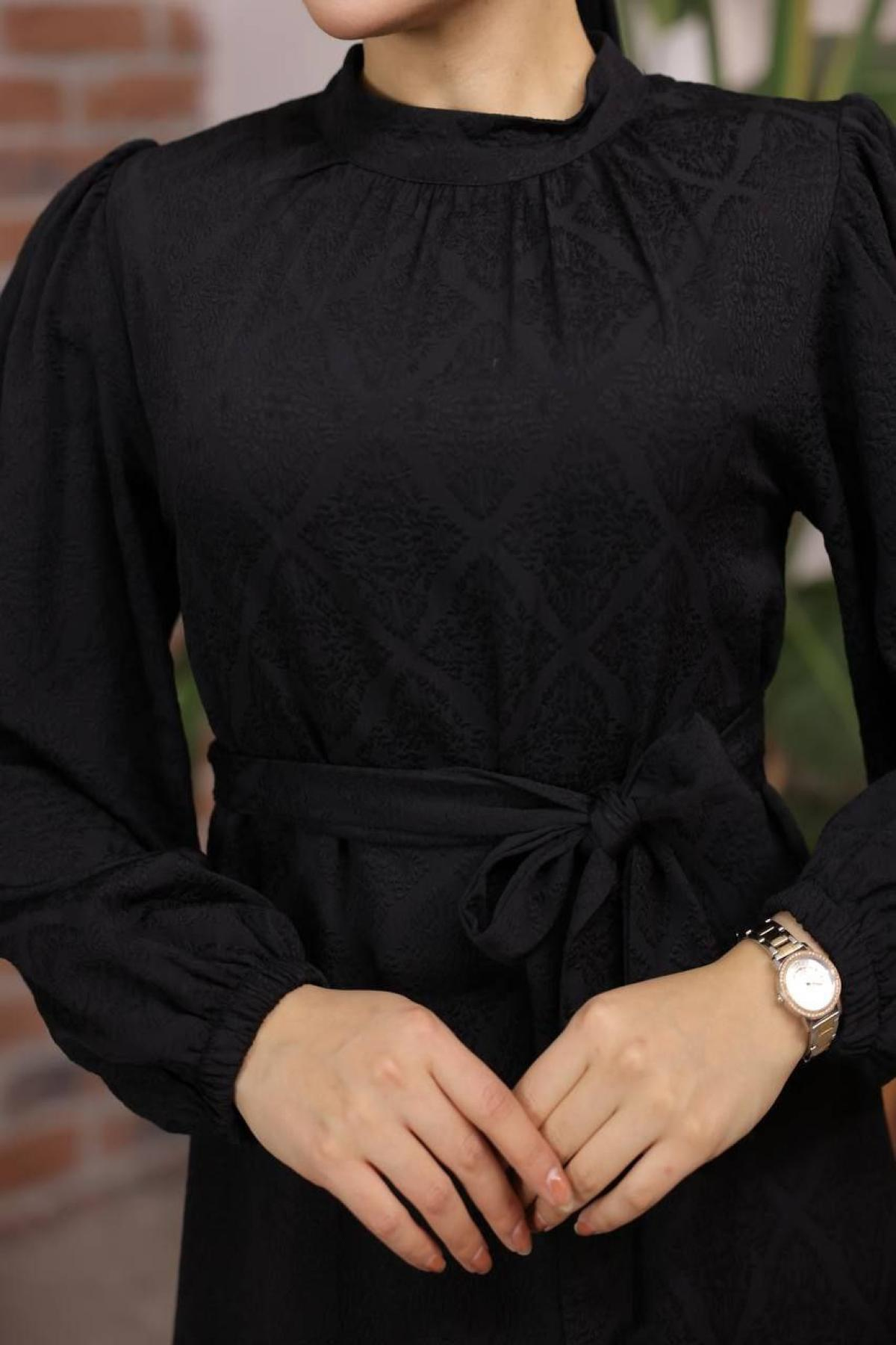 Women hijab maxi dress wholesale Black color 697428