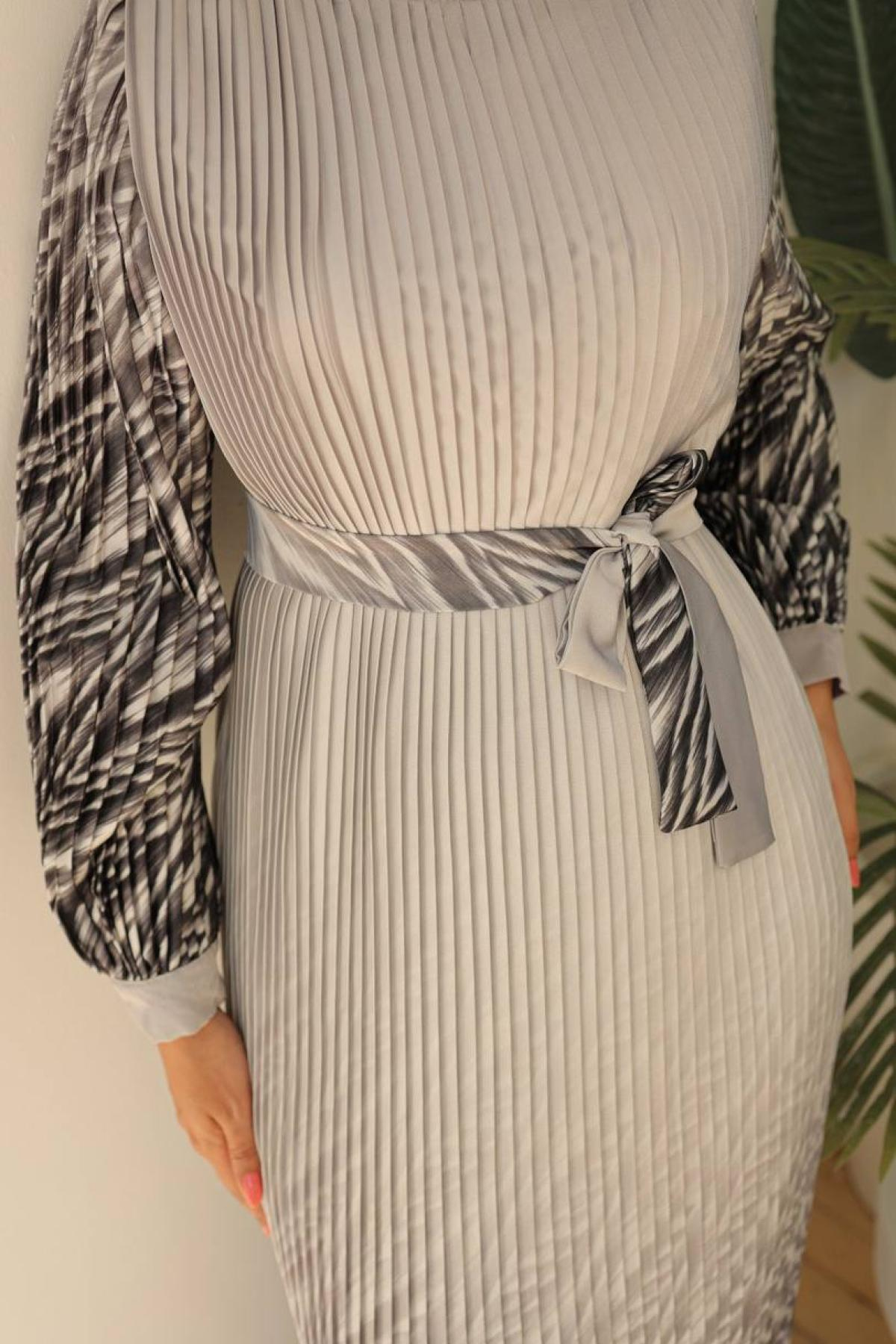 Women hijab maxi dress wholesale Gray color 695984