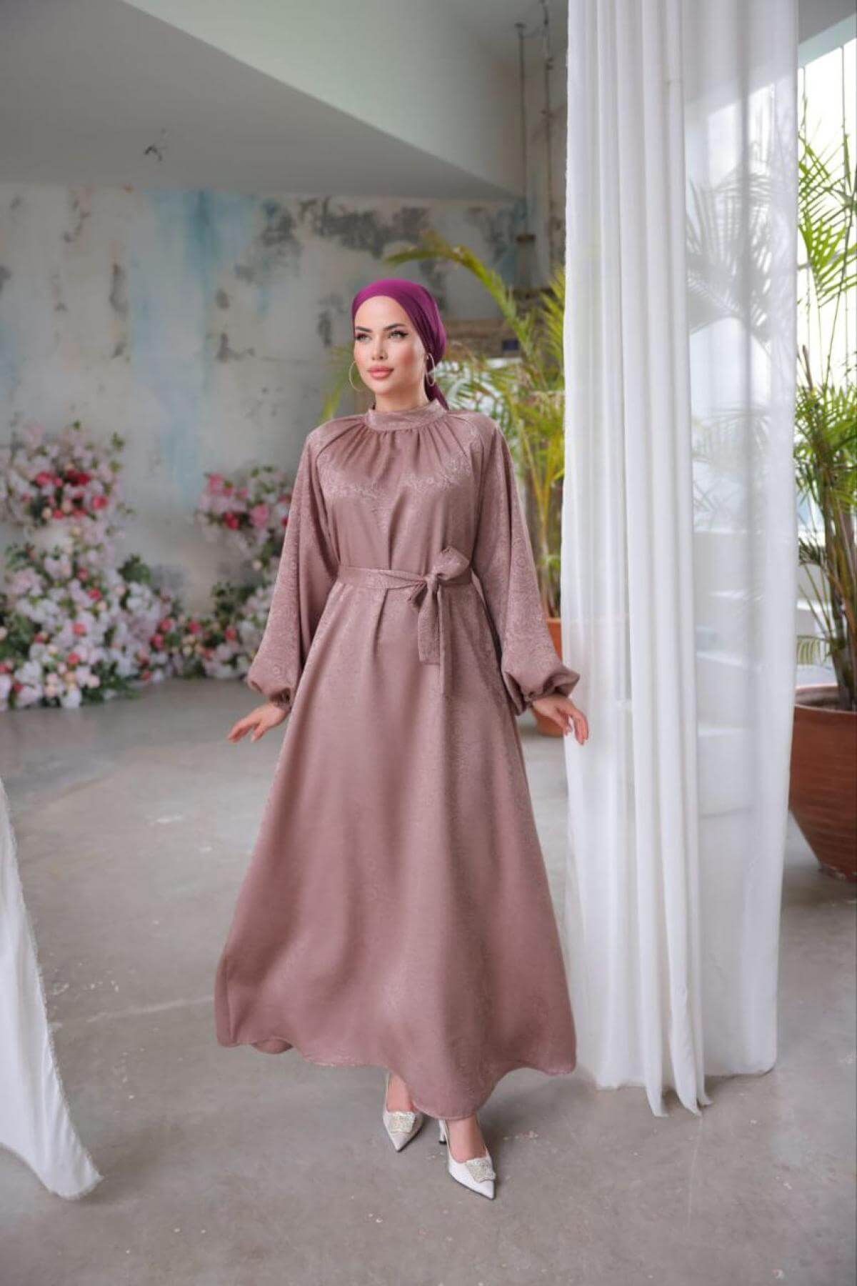 Women hijab maxi dress wholesale Multi color 697365