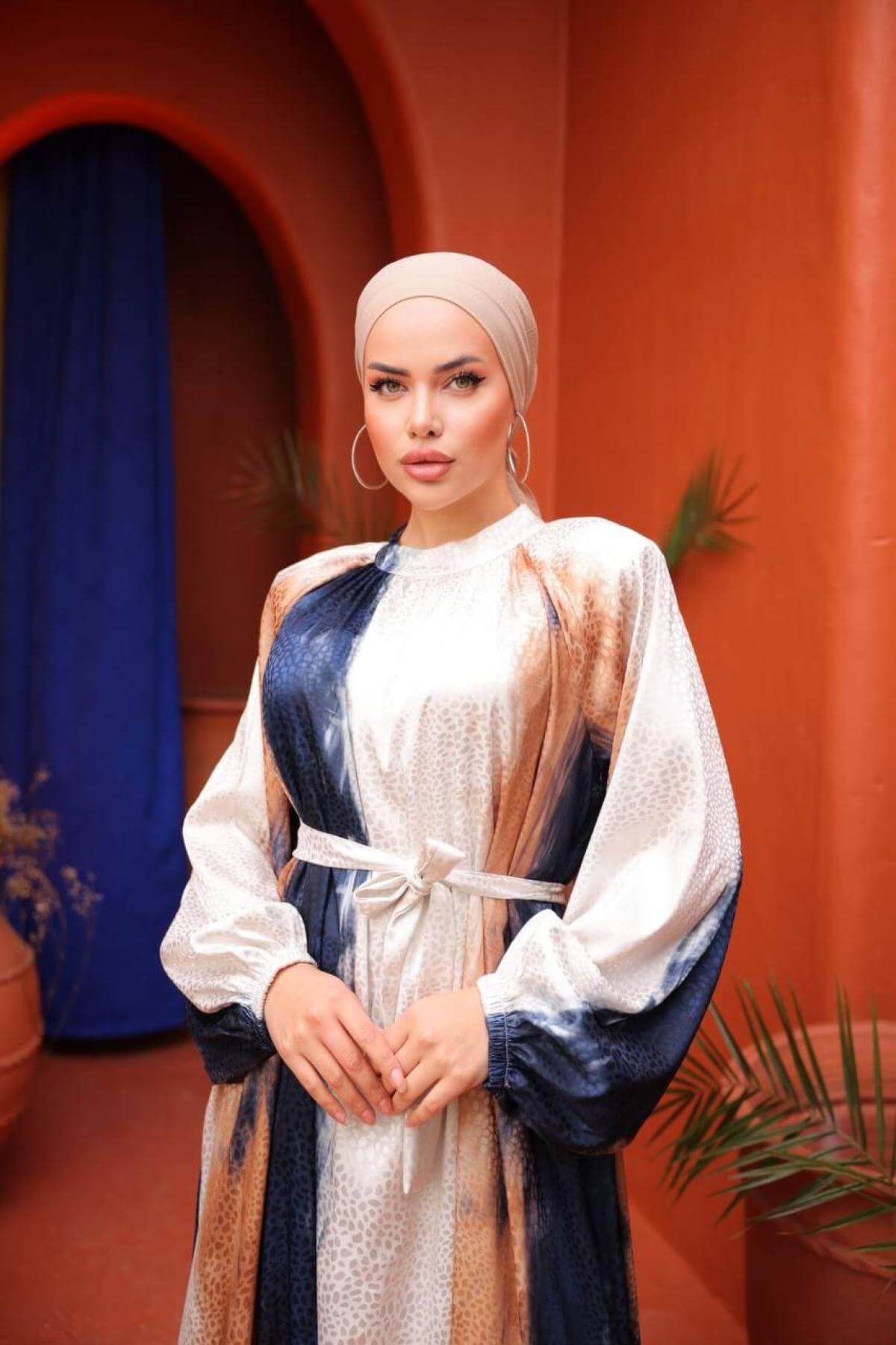 Women hijab maxi dress wholesale Multi color 697328