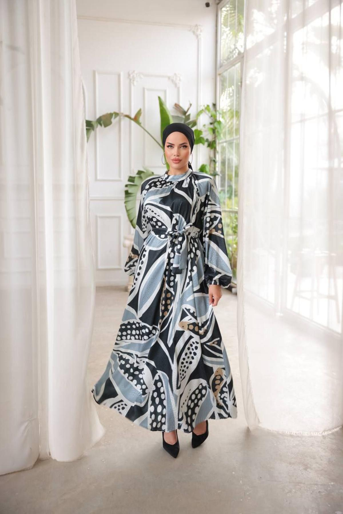 Women hijab maxi dress wholesale Multi color 697354