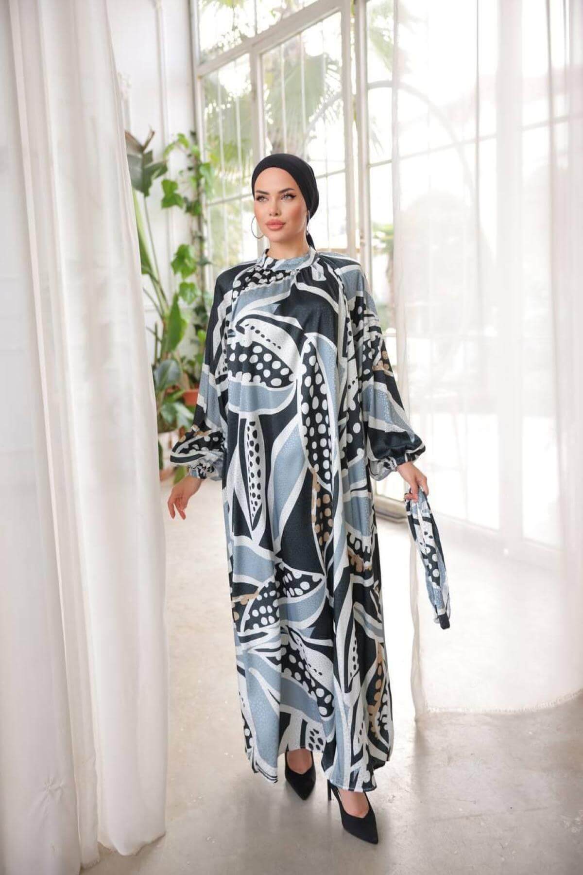 Women hijab maxi dress wholesale Multi color 697354