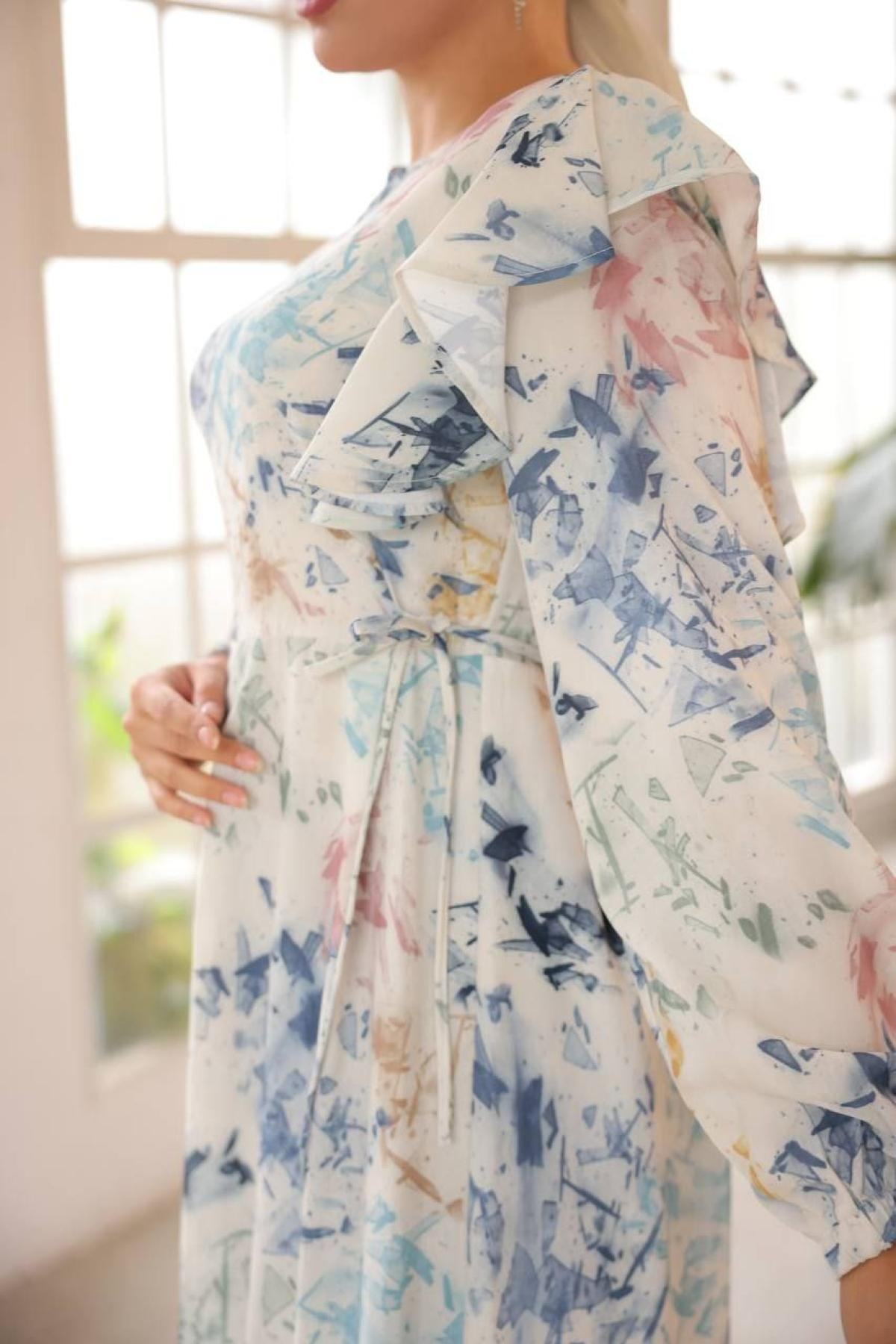 Women hijab maxi dress wholesale Multi color 697375