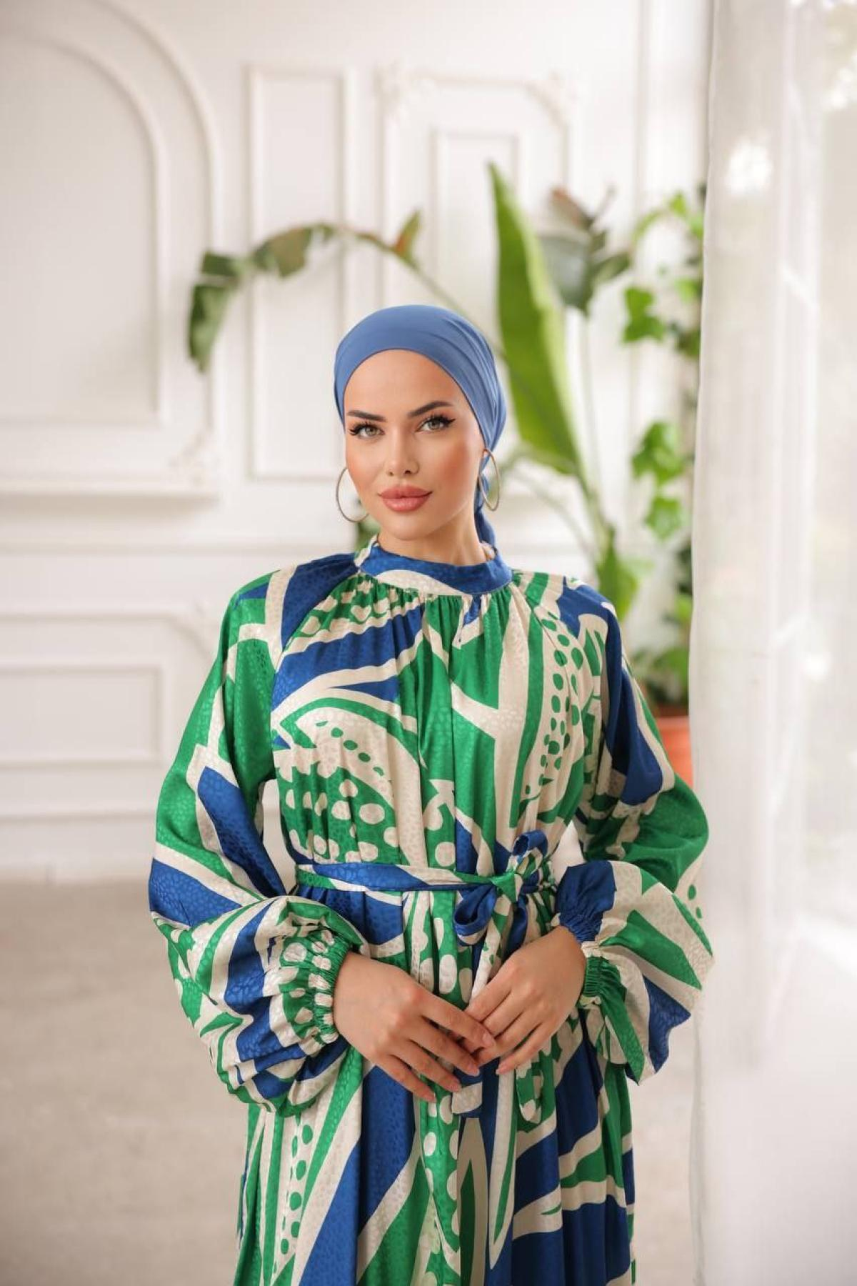 Women hijab maxi dress wholesale Multi color 697349